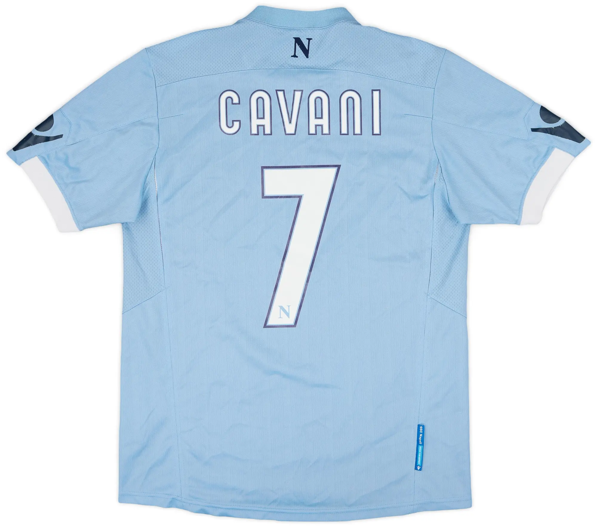 Macron 2010-11 Napoli Home Shirt Cavani #7 - 4/10 - (M)