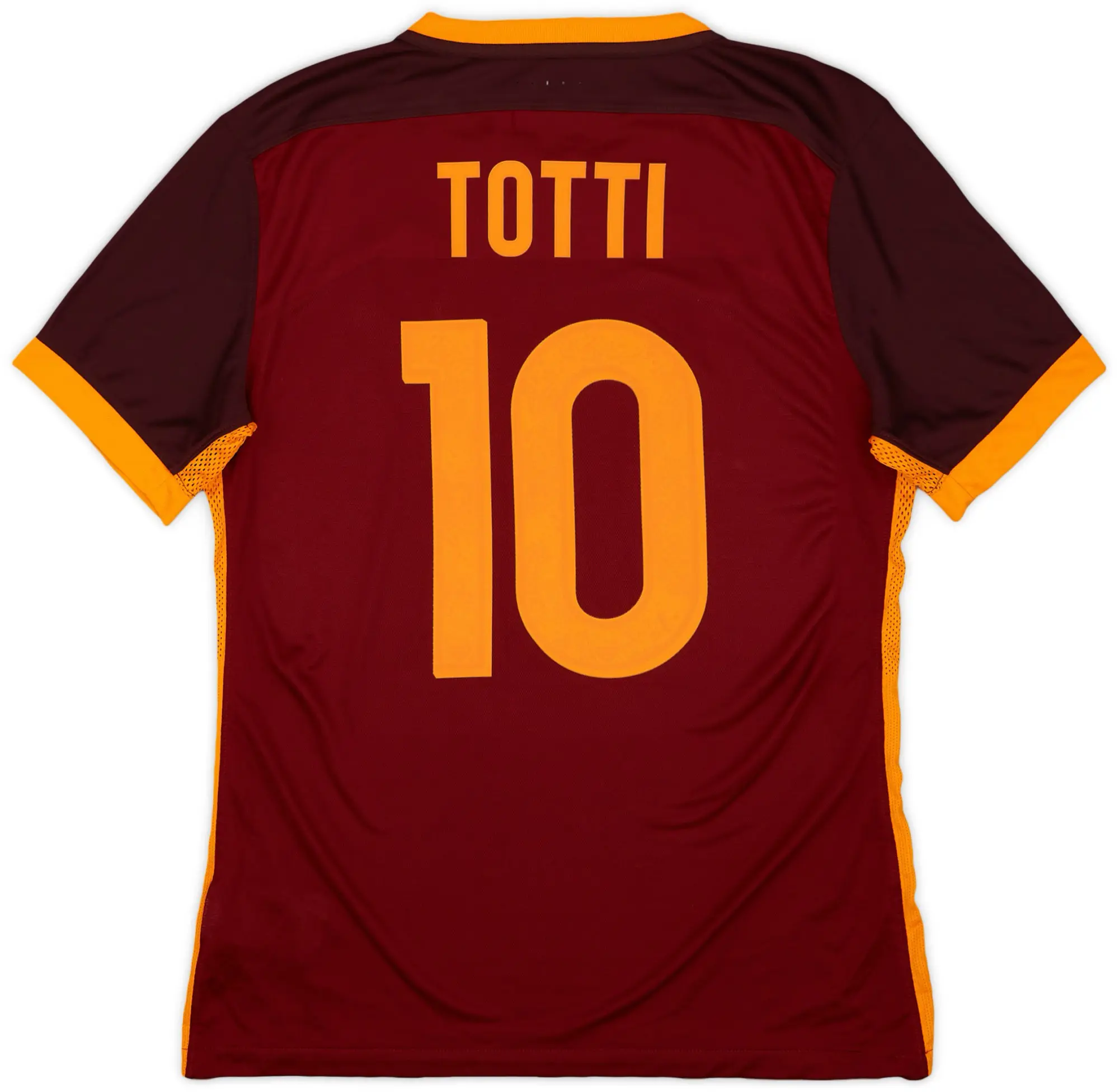 Nike 2015-16 Roma Authentic Home Shirt Totti #10 - 8/10 - (L)