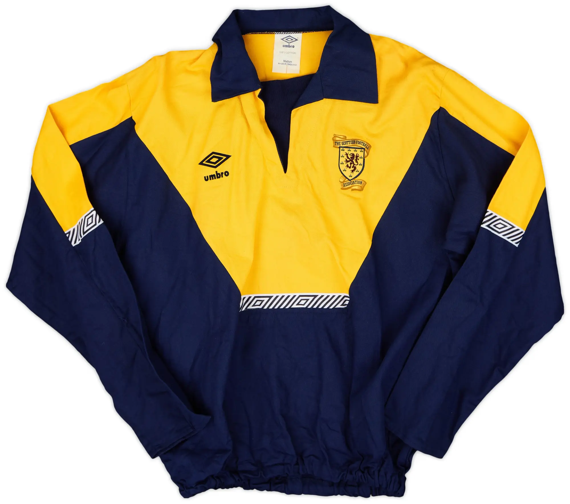 1990-92 Scotland Umbro Drill Top - 8/10 - (M)