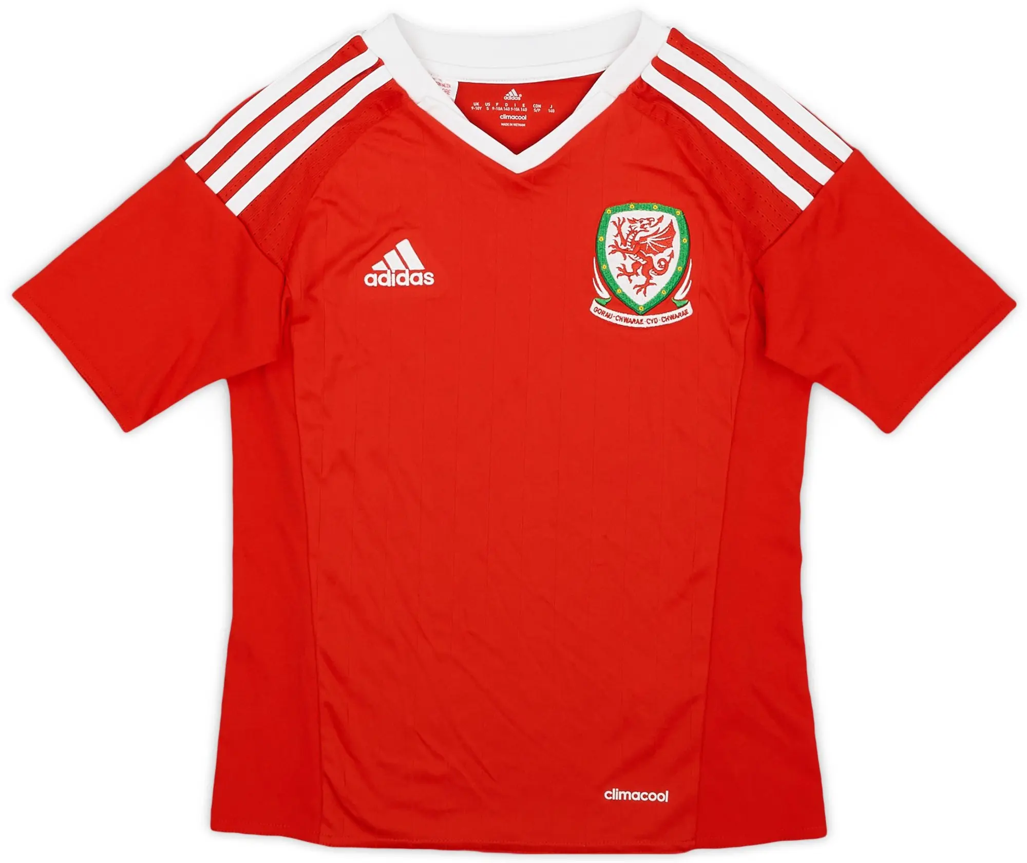 Umbro 2016-17 Wales Home Shirt - 9/10 - (S.Boys)