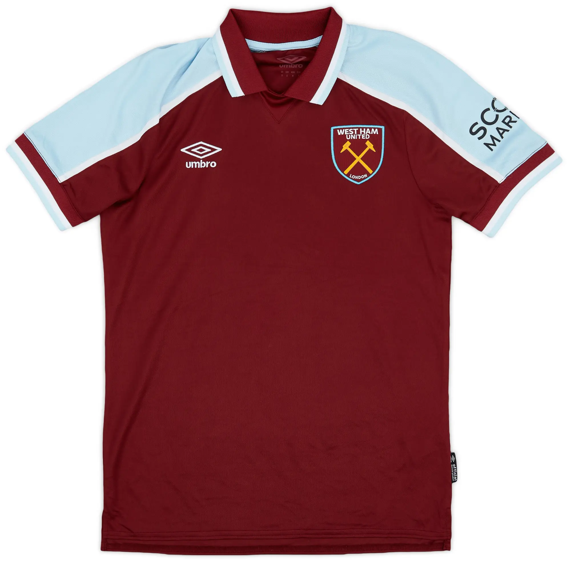 Umbro 2021-22 West Ham Home Shirt - 8/10 - (S)