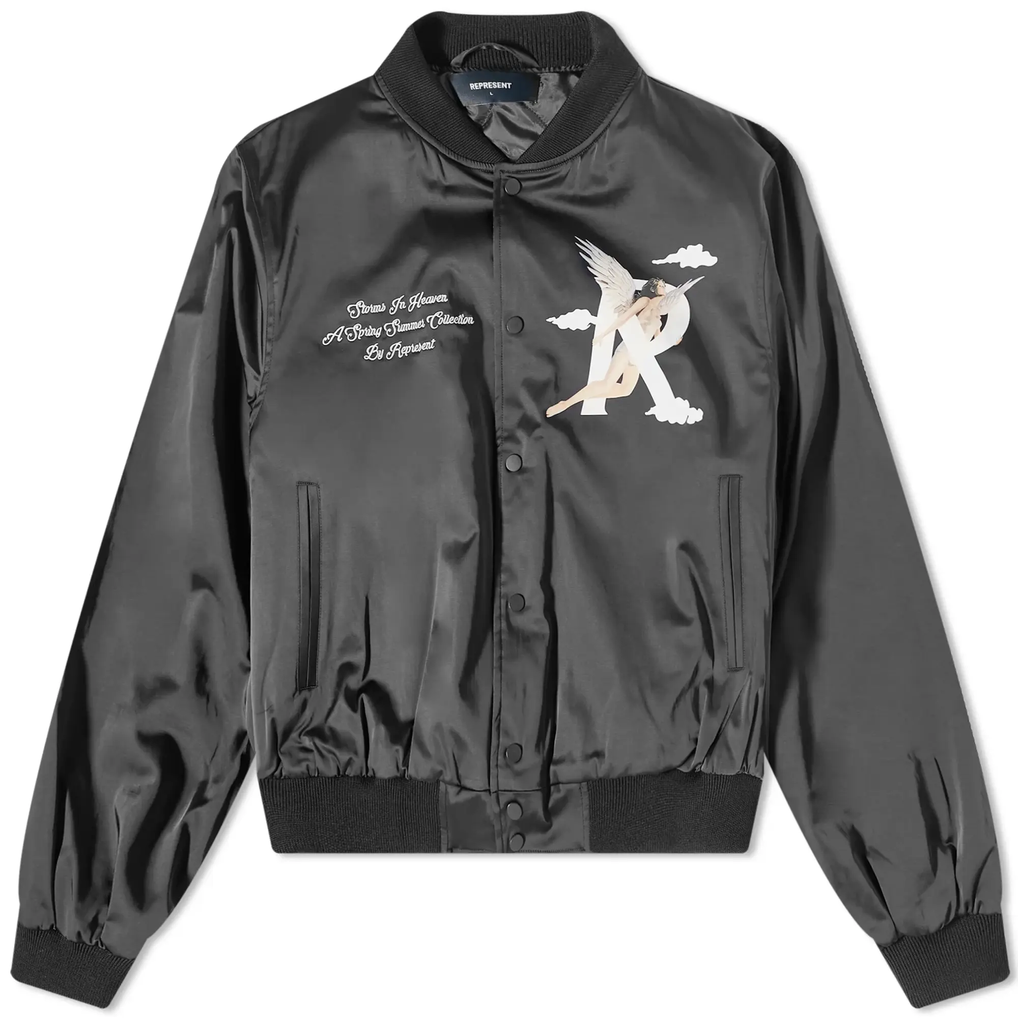 Represent Men's Storms In Heaven Souvenir Bomber Jet Black