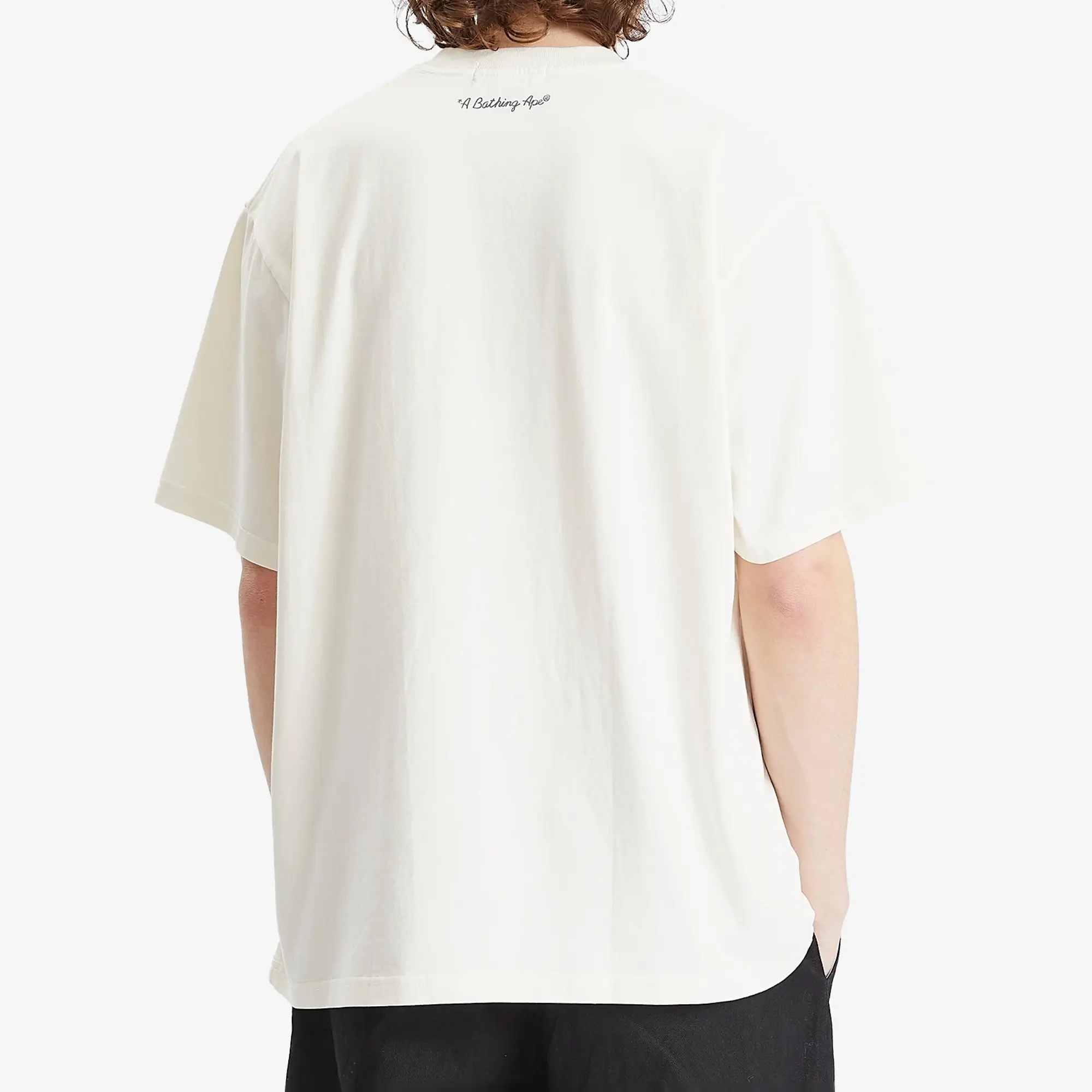 T-Shirt A Bathing Ape Garment Dye Shark Relaxed Fit Tee Ivory Xxl