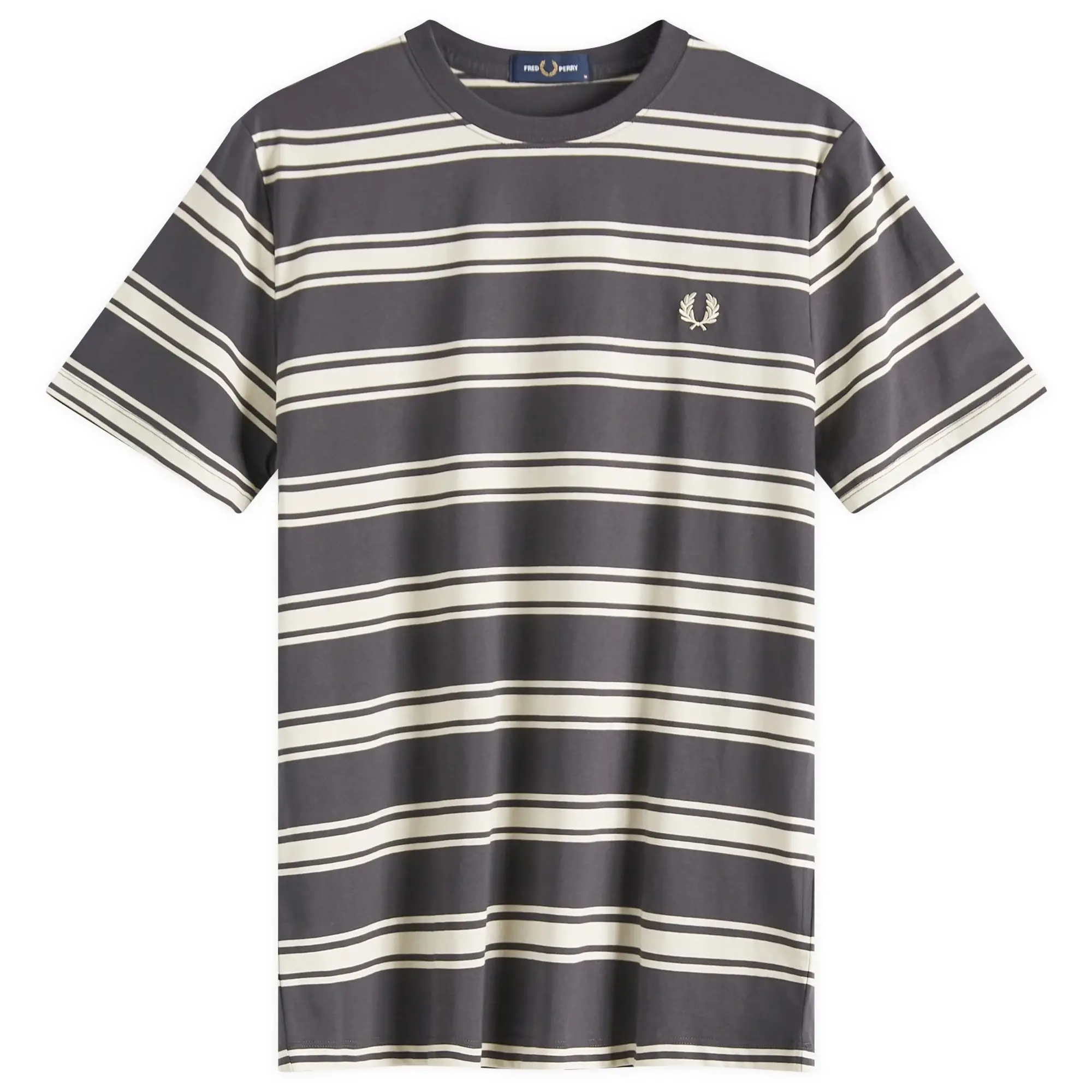 Fred Perry Men's Fine Stripe T-Shirt Anchor Grey