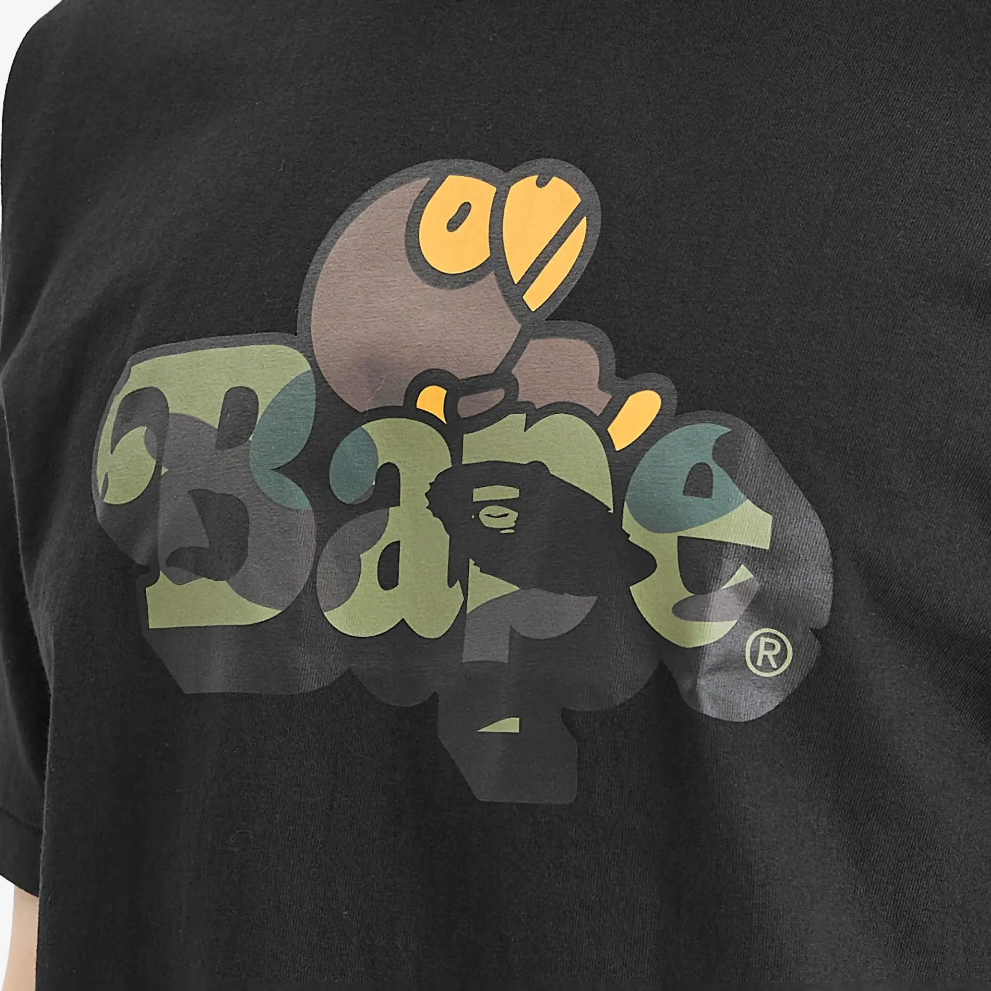 A Bathing Ape Men's 1st Camo Milo On Bape T-Shirt Black/Green