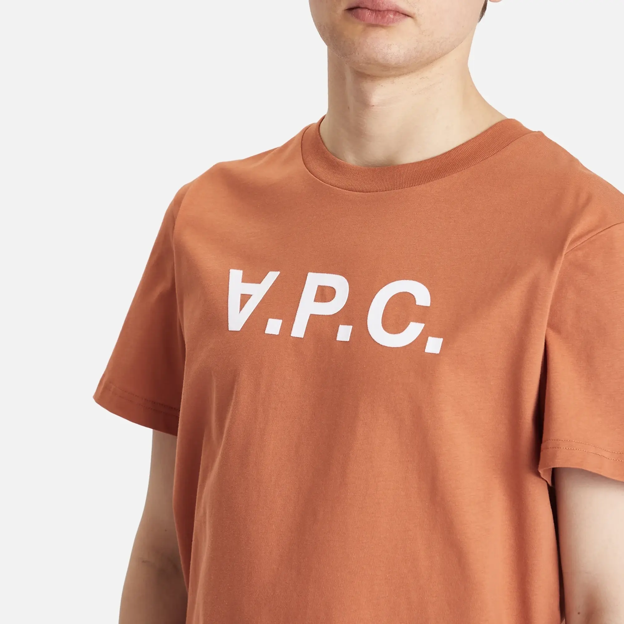 A.P.C. Men's VPC Logo T-Shirt Teracotta/White