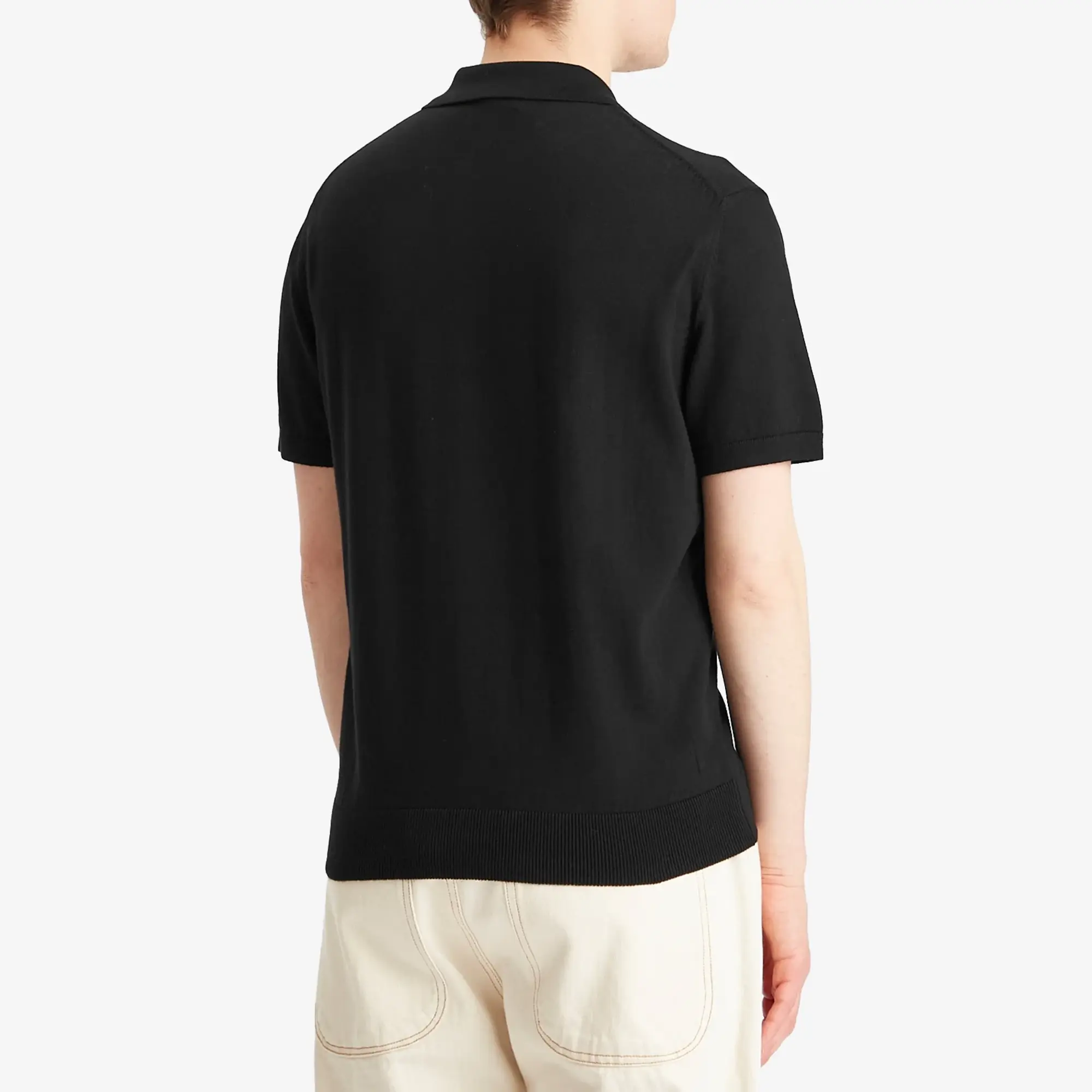 A.P.C. Men's Gregorio Knitted Polo Black