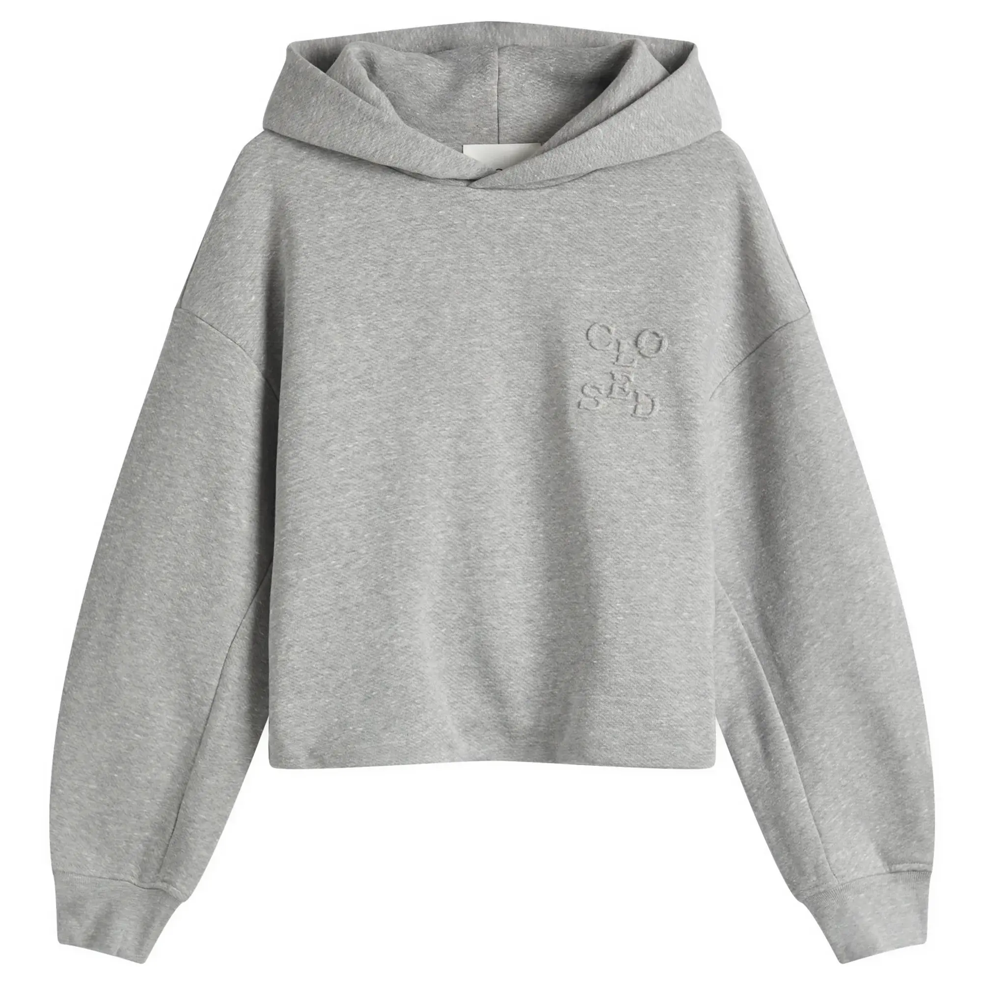 Closed Women's Folded Hem Hoodie Light Grey Melange