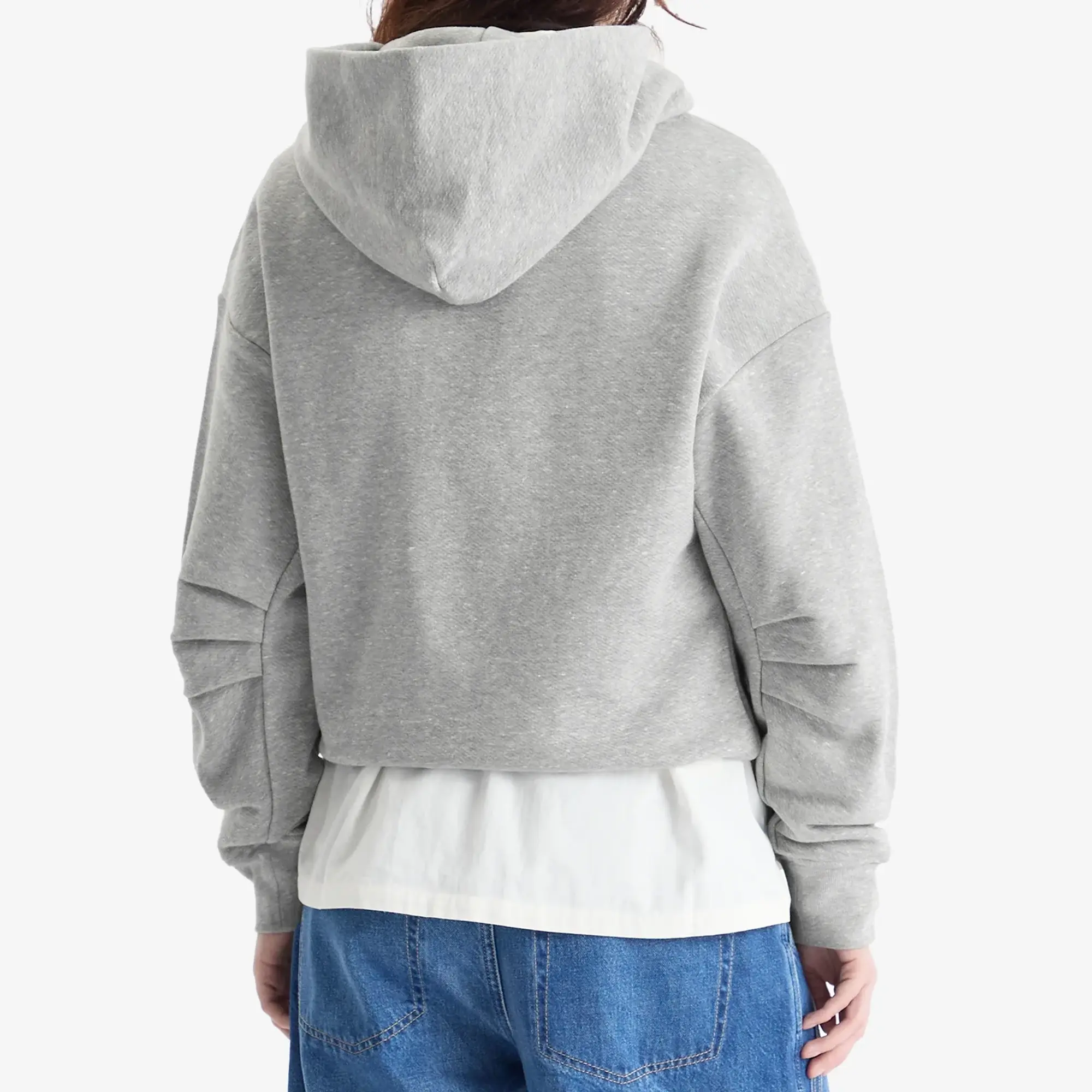 Closed Women's Folded Hem Hoodie Light Grey Melange