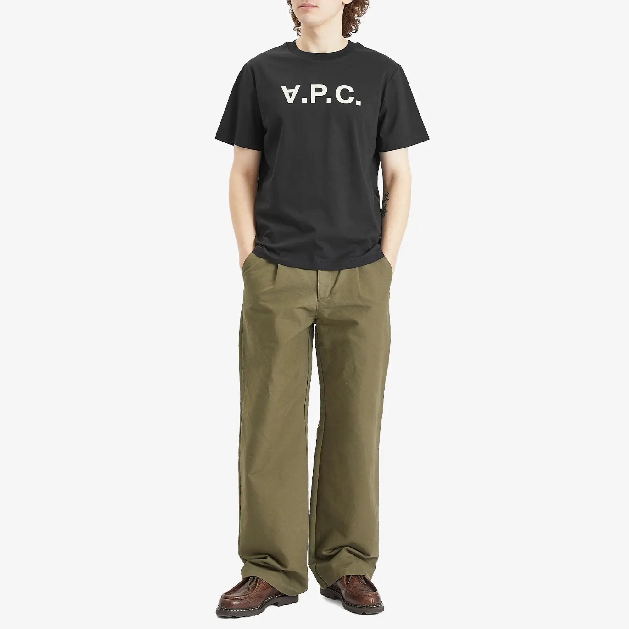 A.P.C. Men's VPC Logo T-Shirt END. Exclusive Black/White