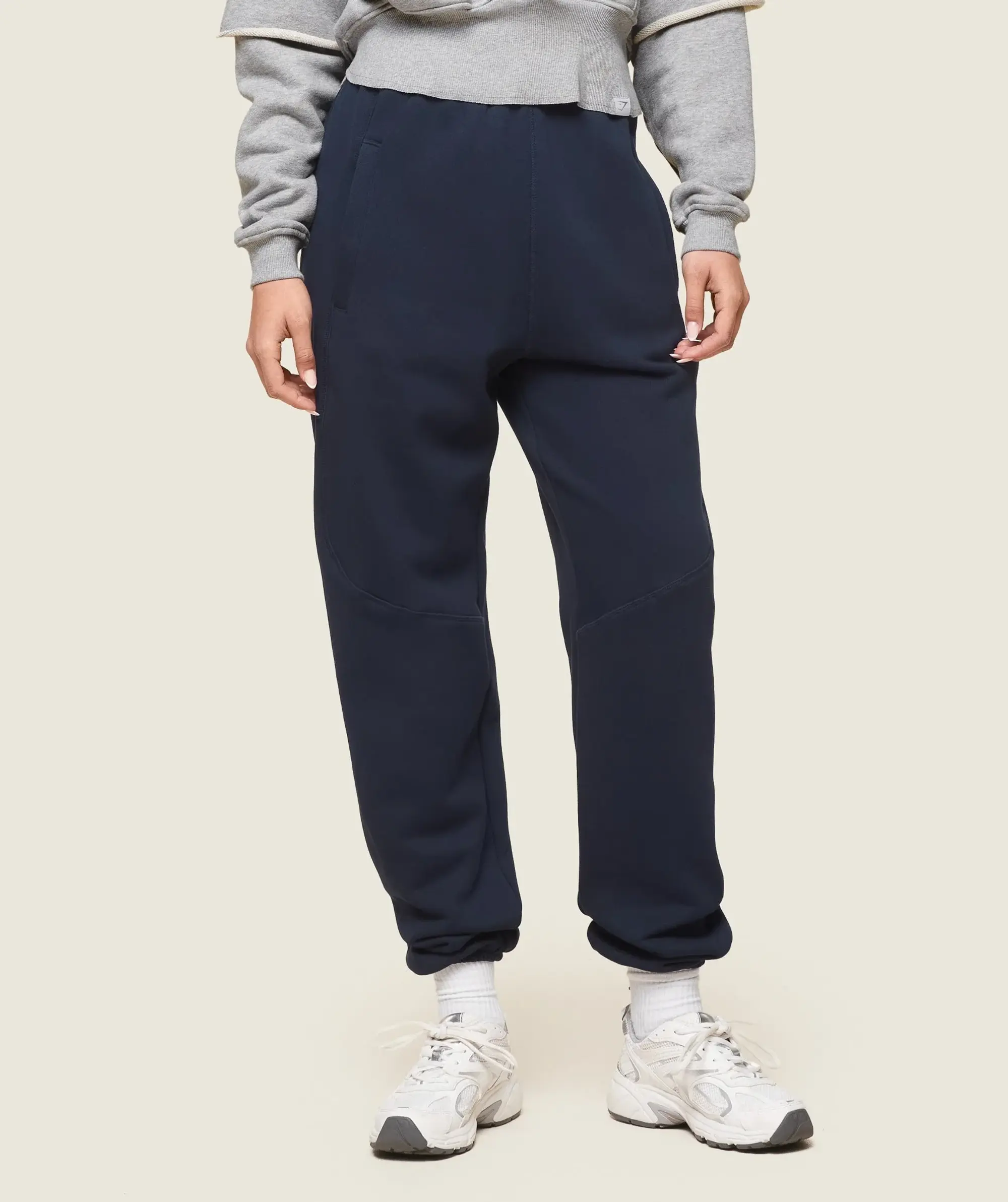 Gymshark GS x Leana Deeb Oversized Joggers - Midnight Blue