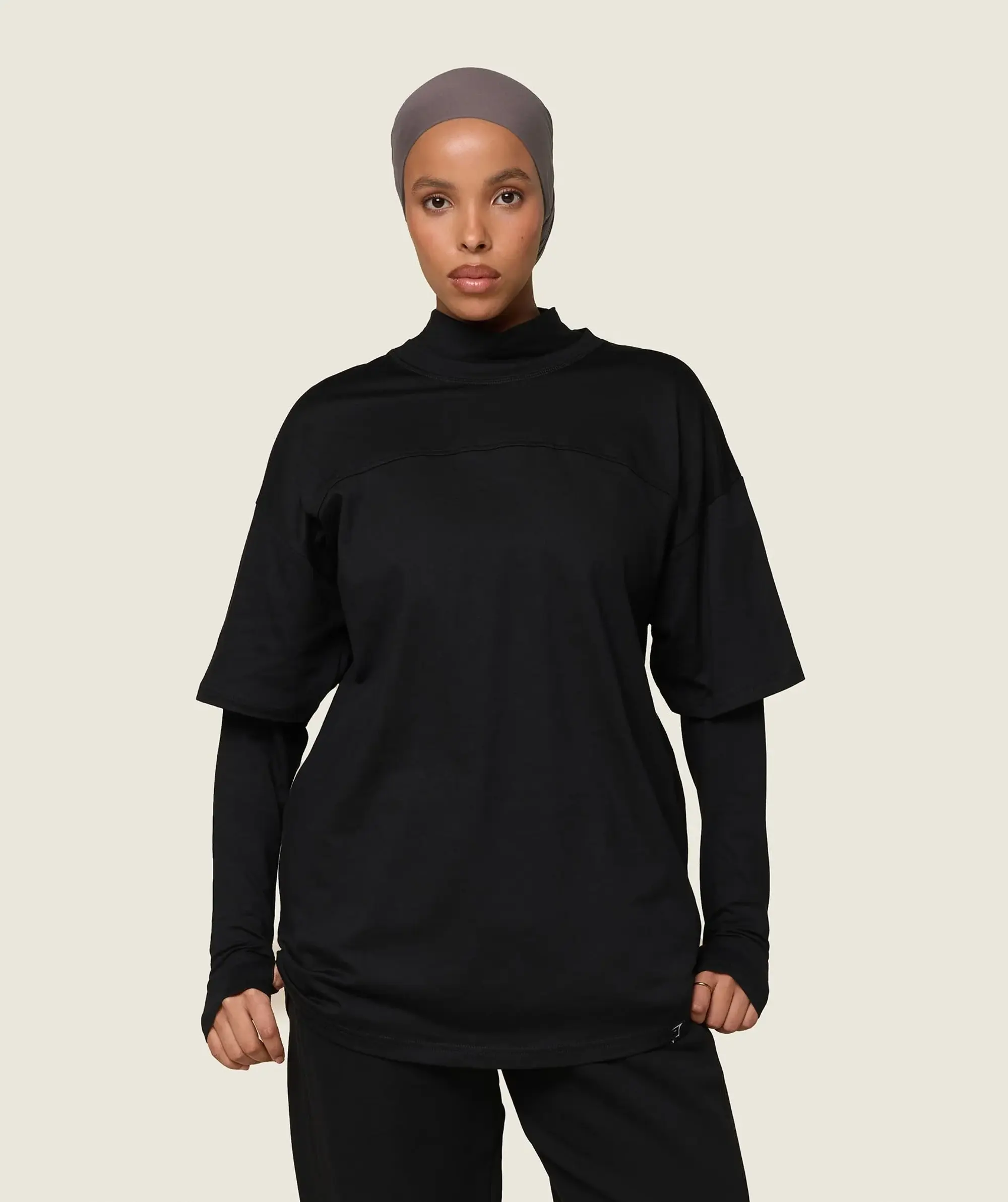 Gymshark GS x Leana Deeb Oversized T-shirt - Black