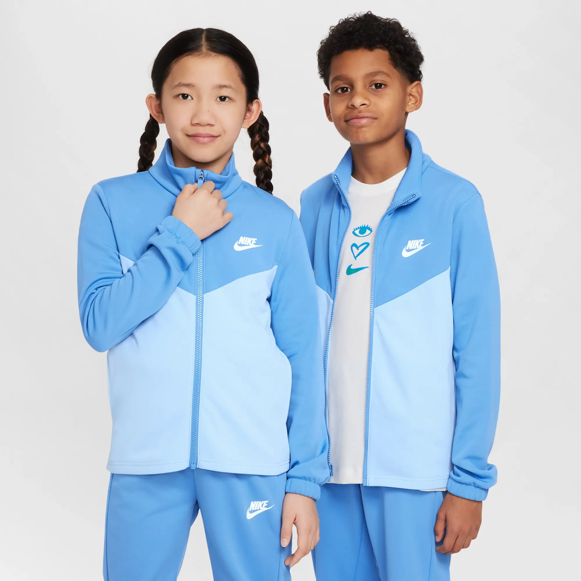 Nike Sportswear Older Kids' Tracksuit - Blue - Polyester