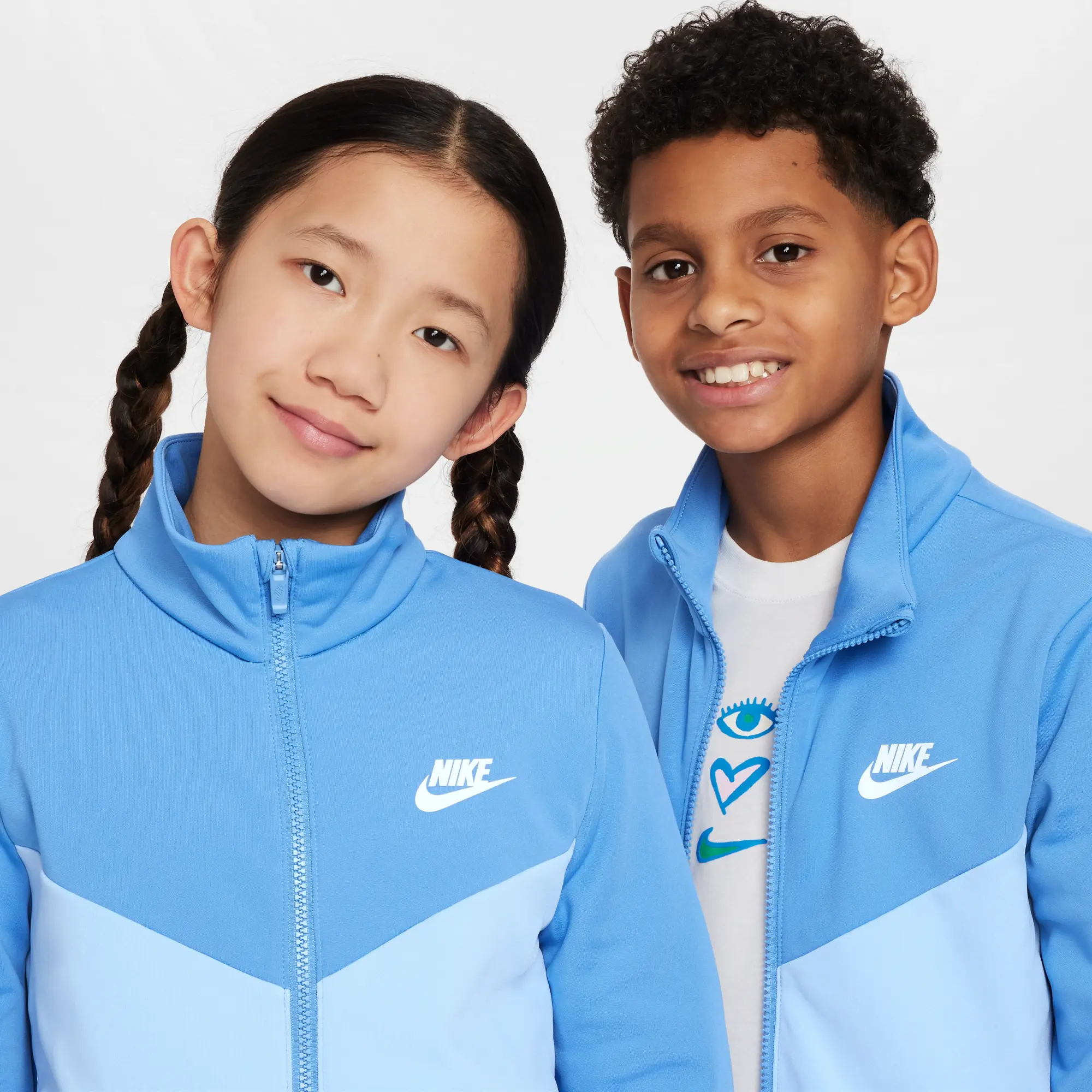 Nike Sportswear Older Kids' Tracksuit - Blue - Polyester