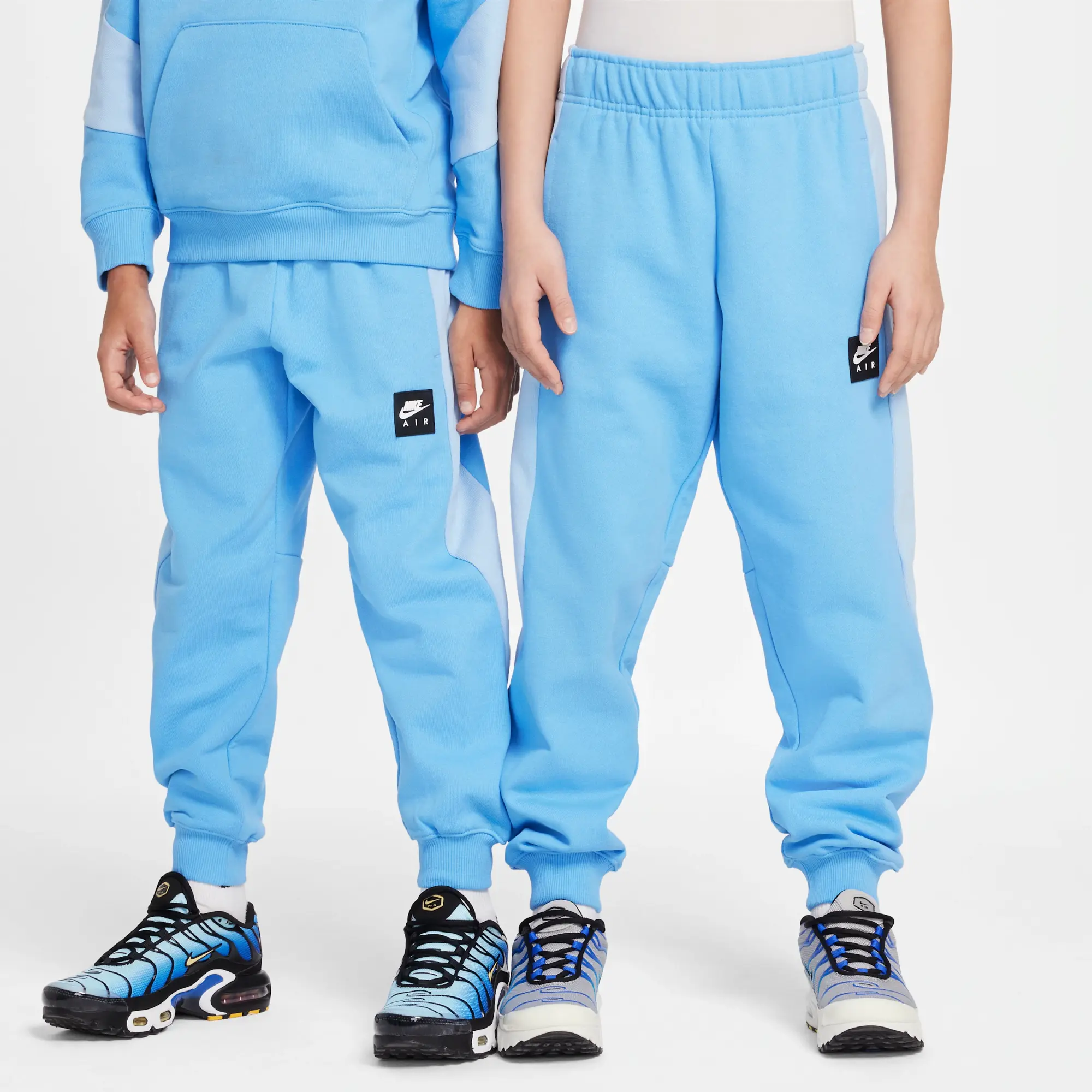 Nike Air Older Kids' Fleece Joggers - Blue - Cotton