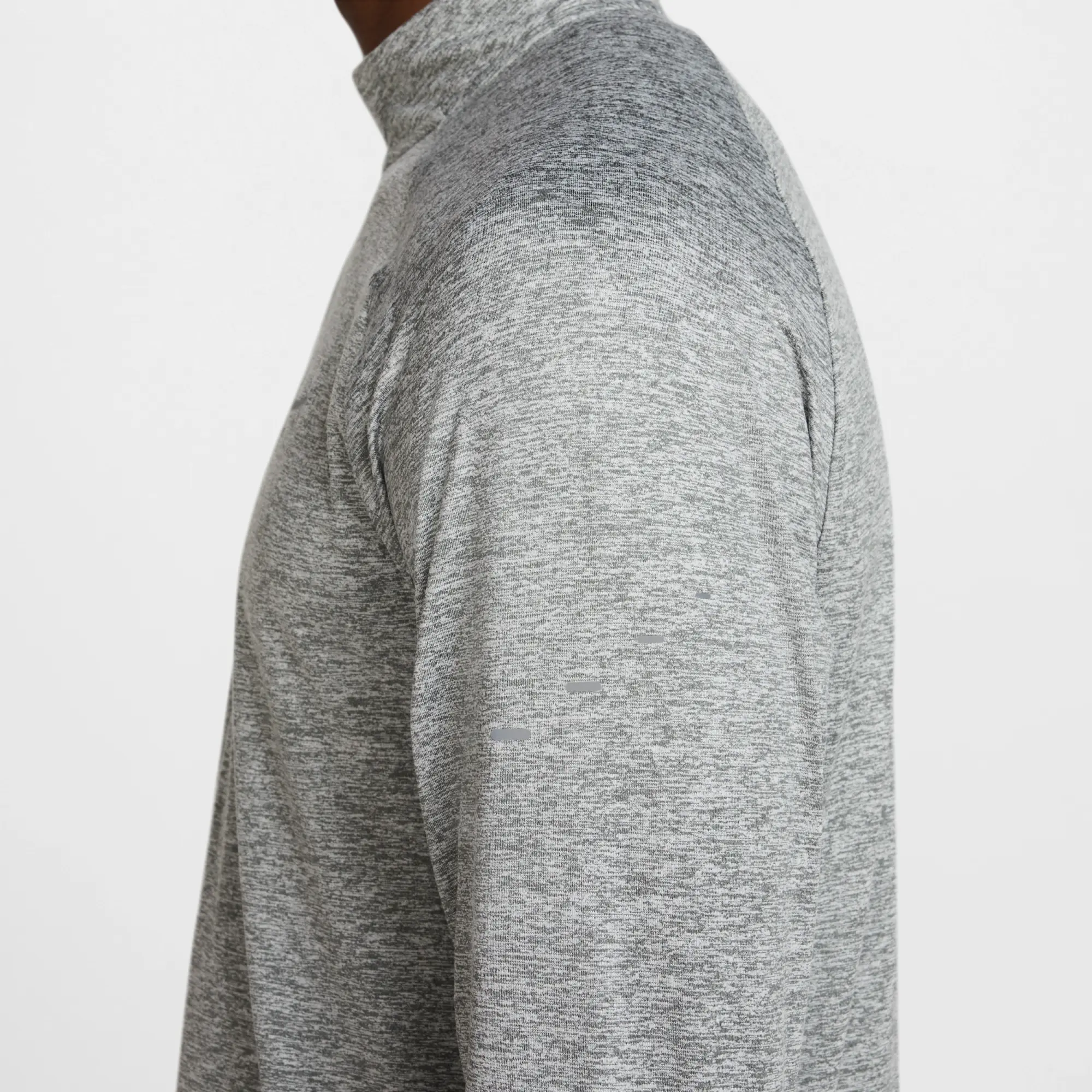 Nike Running Dri-Fit Stride 1/4 Zip Midlayer Long Sleeve Top In Grey