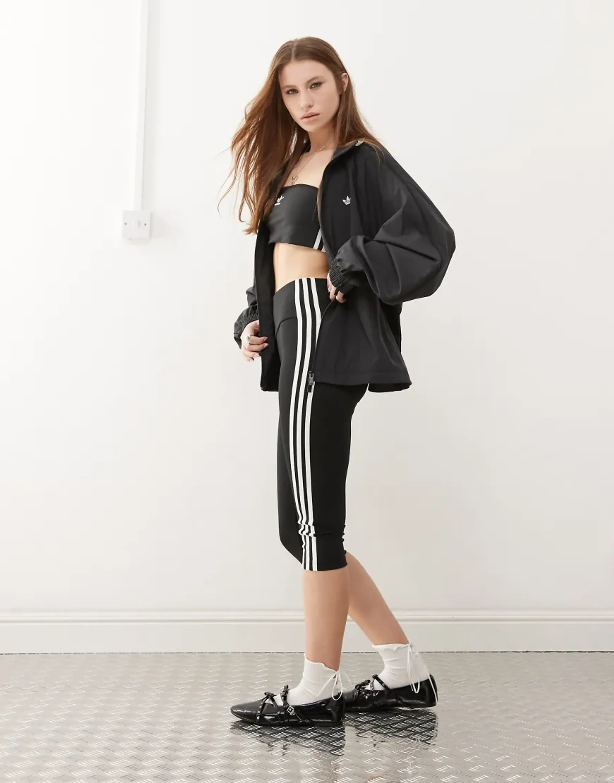 Adidas Originals Adicolor Capri Leggings In Black