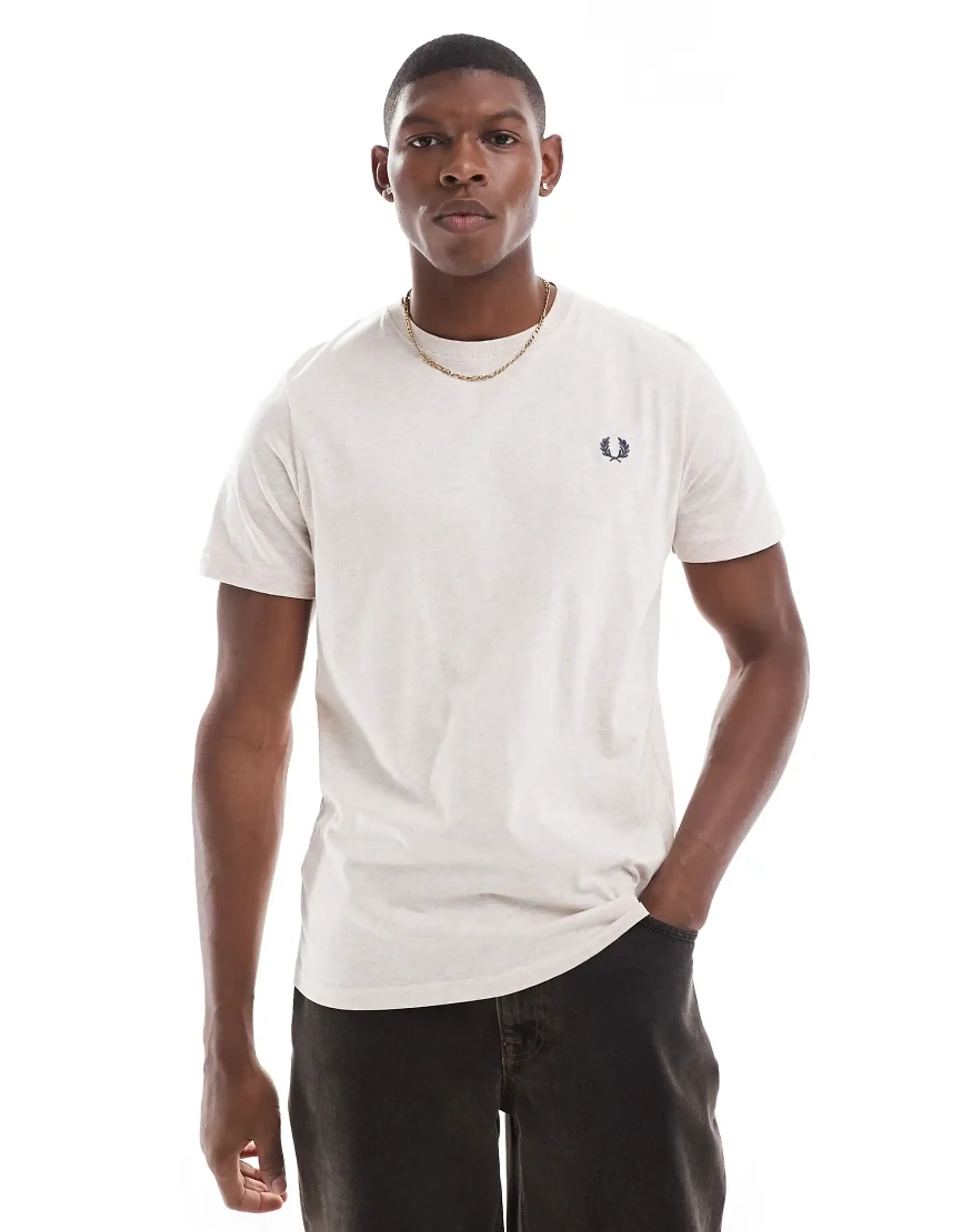 Fred Perry T-Shirt In Oatmeal White