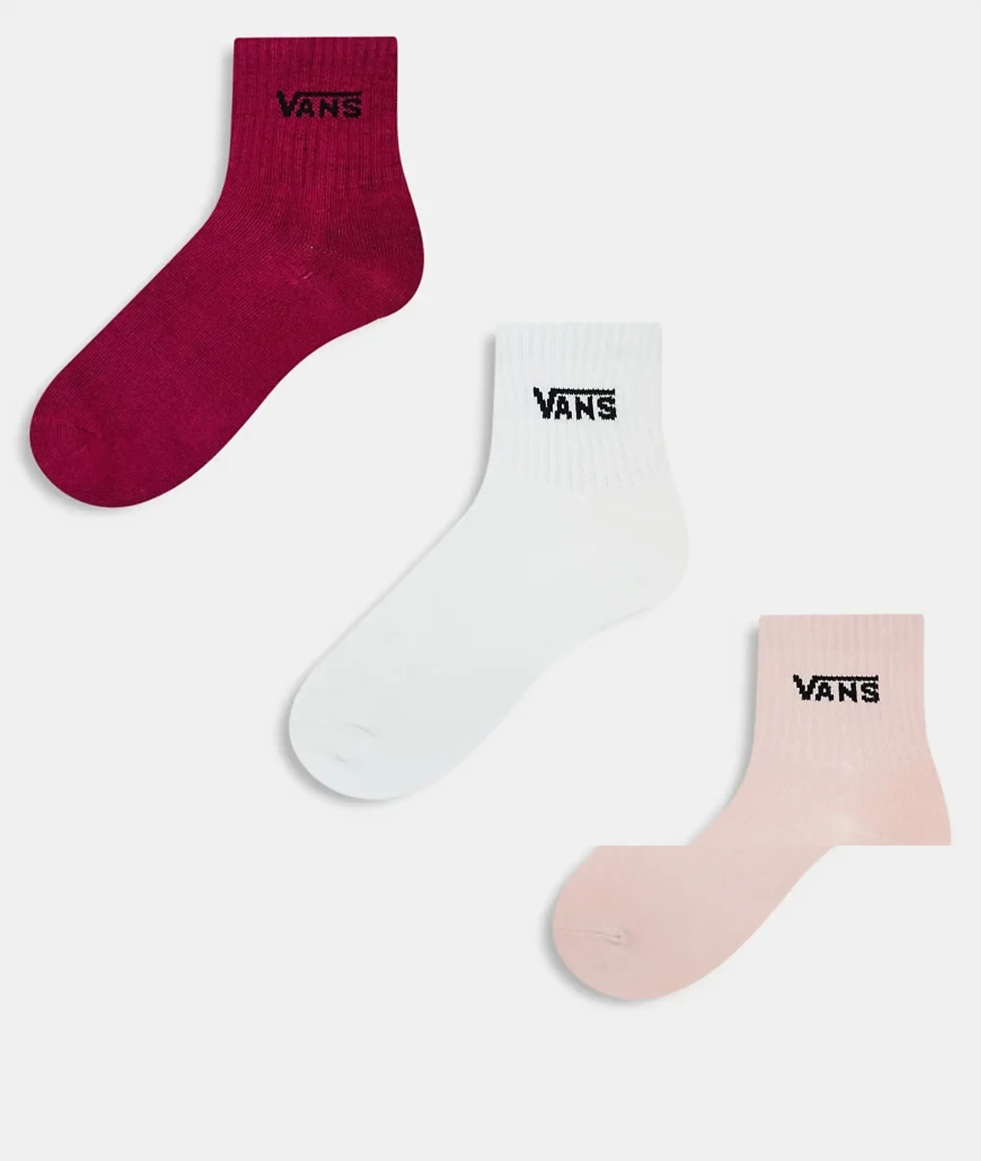 Vans Classic Half Crew Socks In Multi-Red