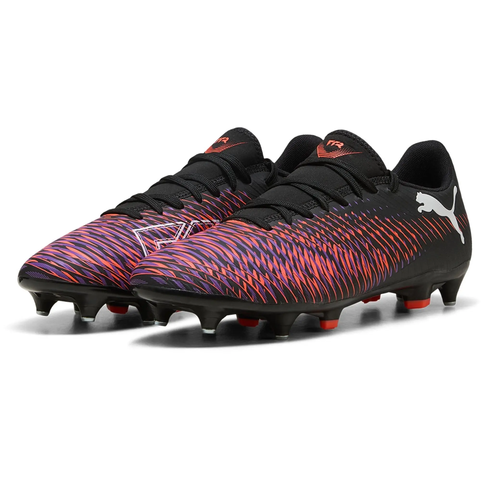 PUMA Future 8 Play MxSG Football Boots, Black/White/Glowing Red