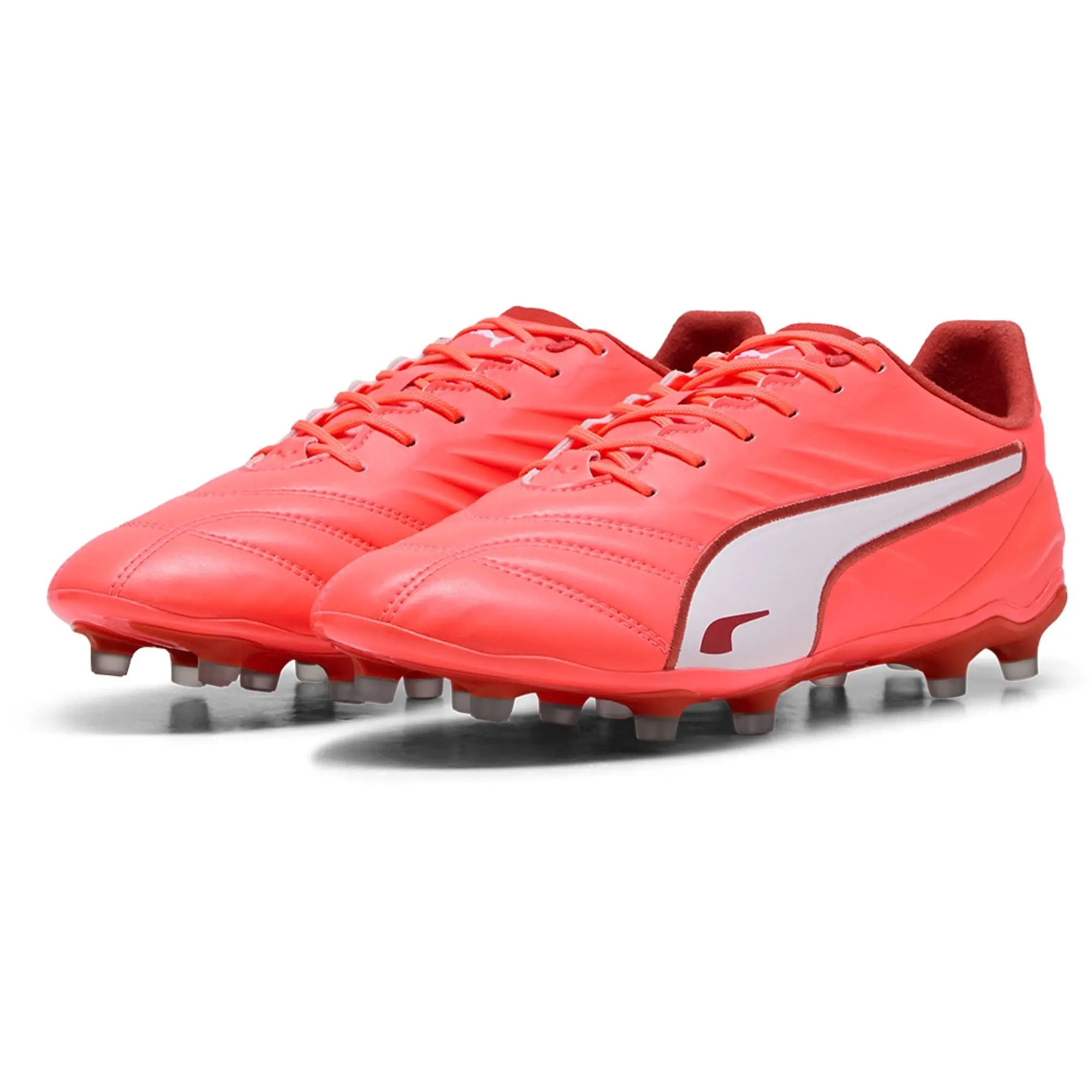 PUMA King Pro FG/AG Football Boots, Glowing Red/White/Red Fire