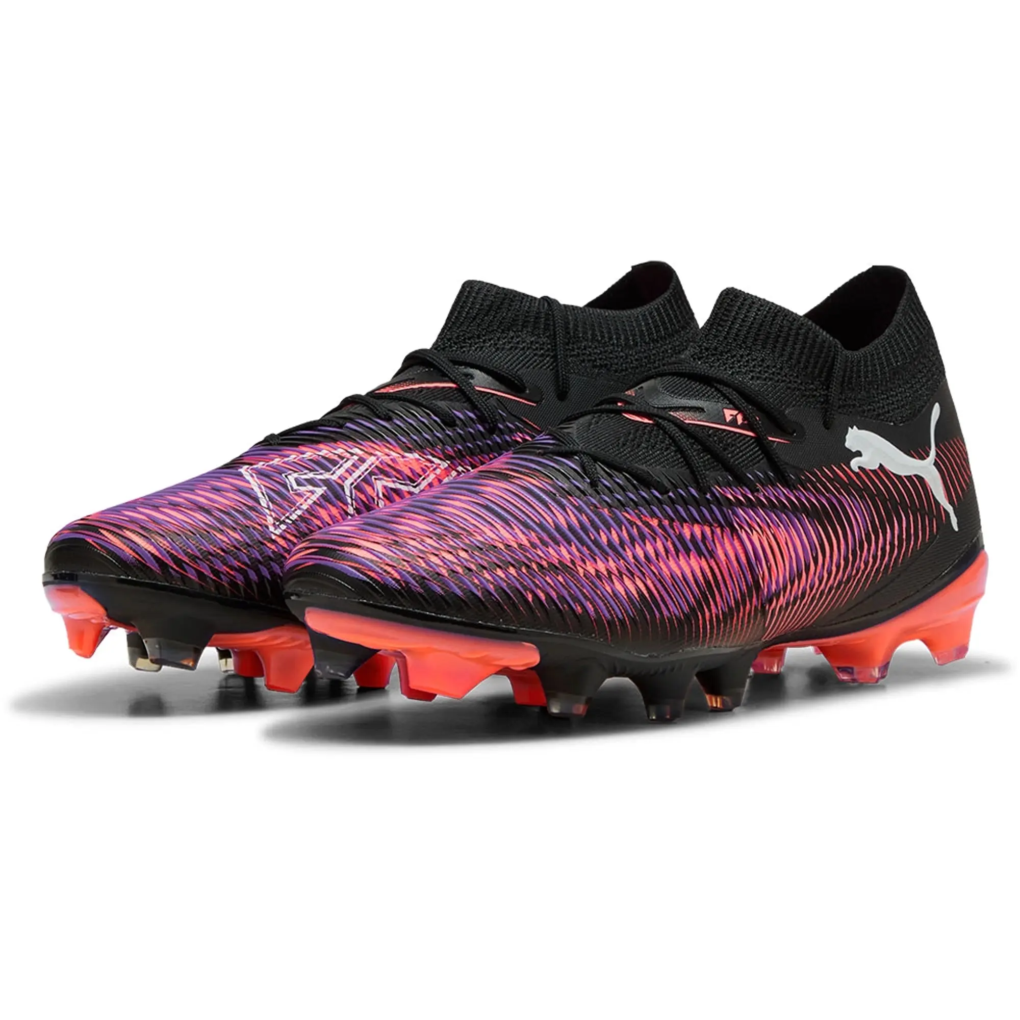 PUMA Future 8 Match FG/AG Football Boots Women, Black/White/Glowing Red