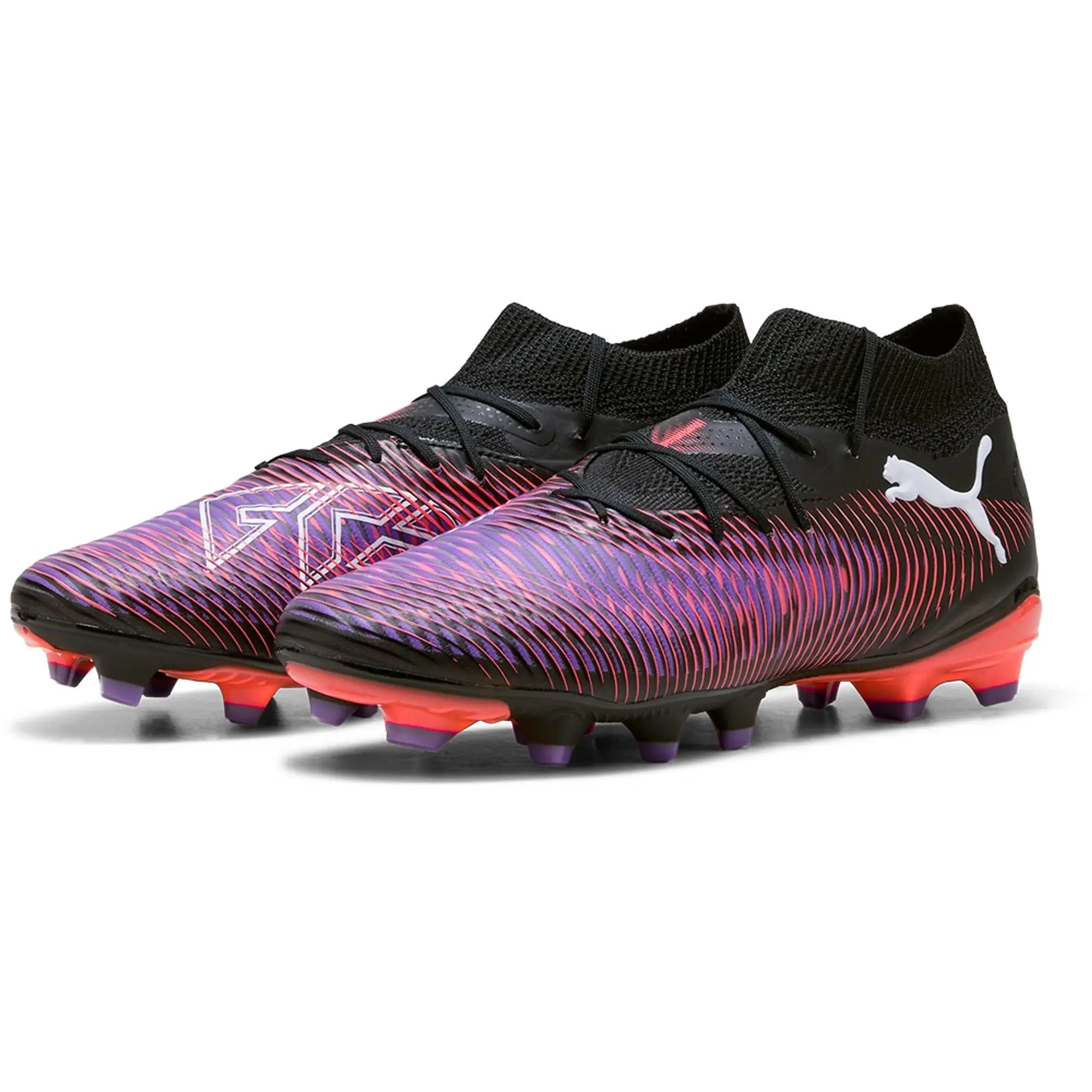 PUMA Future 8 Pro FG/AG Football Boots Women, Black/White/Glowing Red