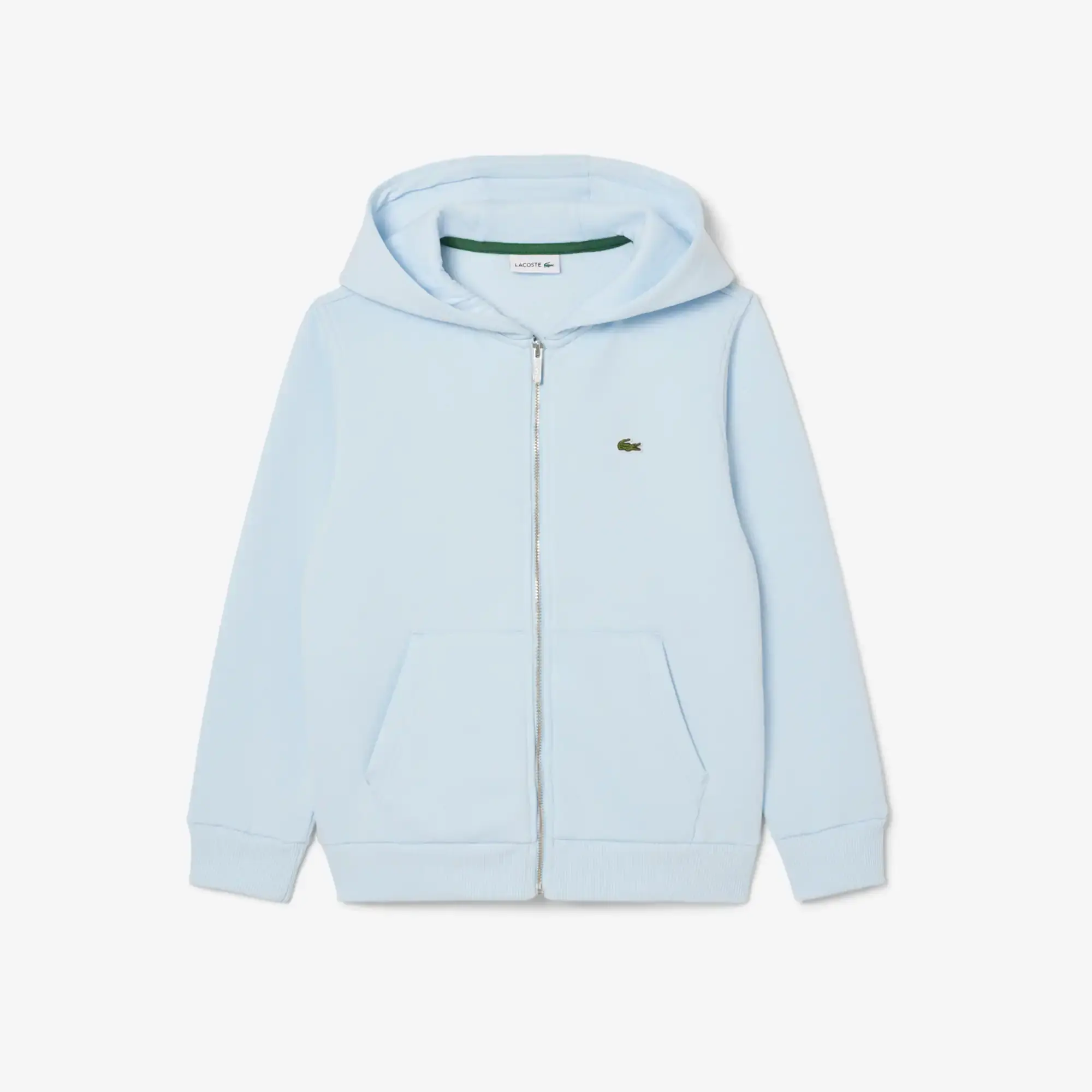 Lacoste Fleece Zip-Up Hoodie - Light Blue