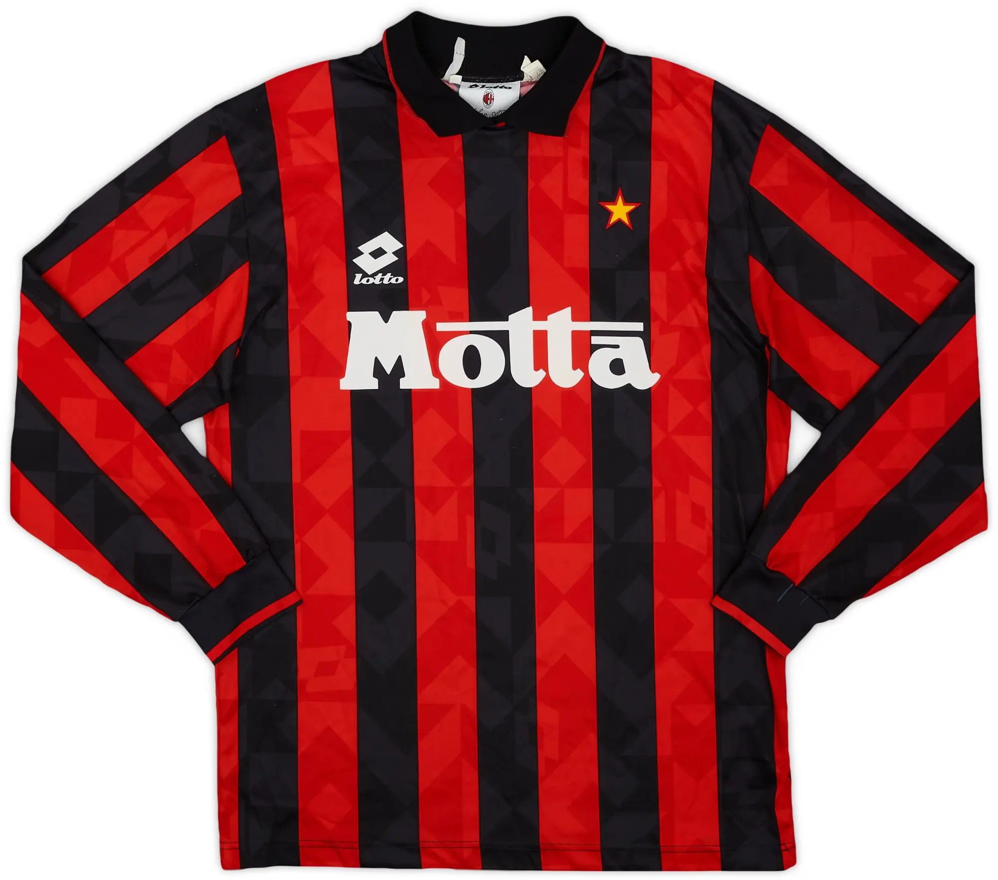 Lotto 1993-94 AC Milan Home L/S Shirt - 9/10 - (M)