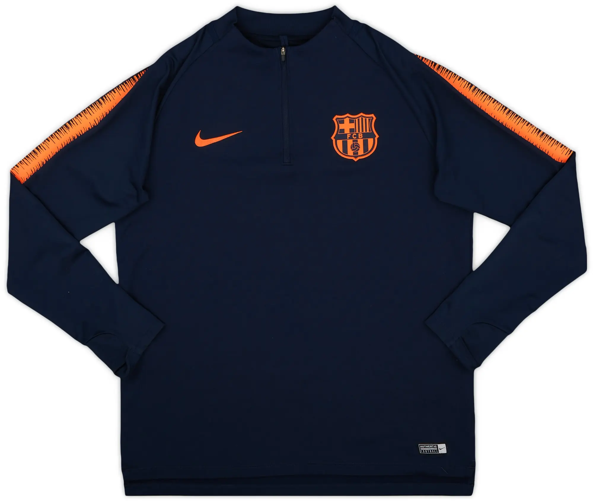 2018-19 Barcelona Nike 1/4 Zip Drill Top - 9/10 - (L)