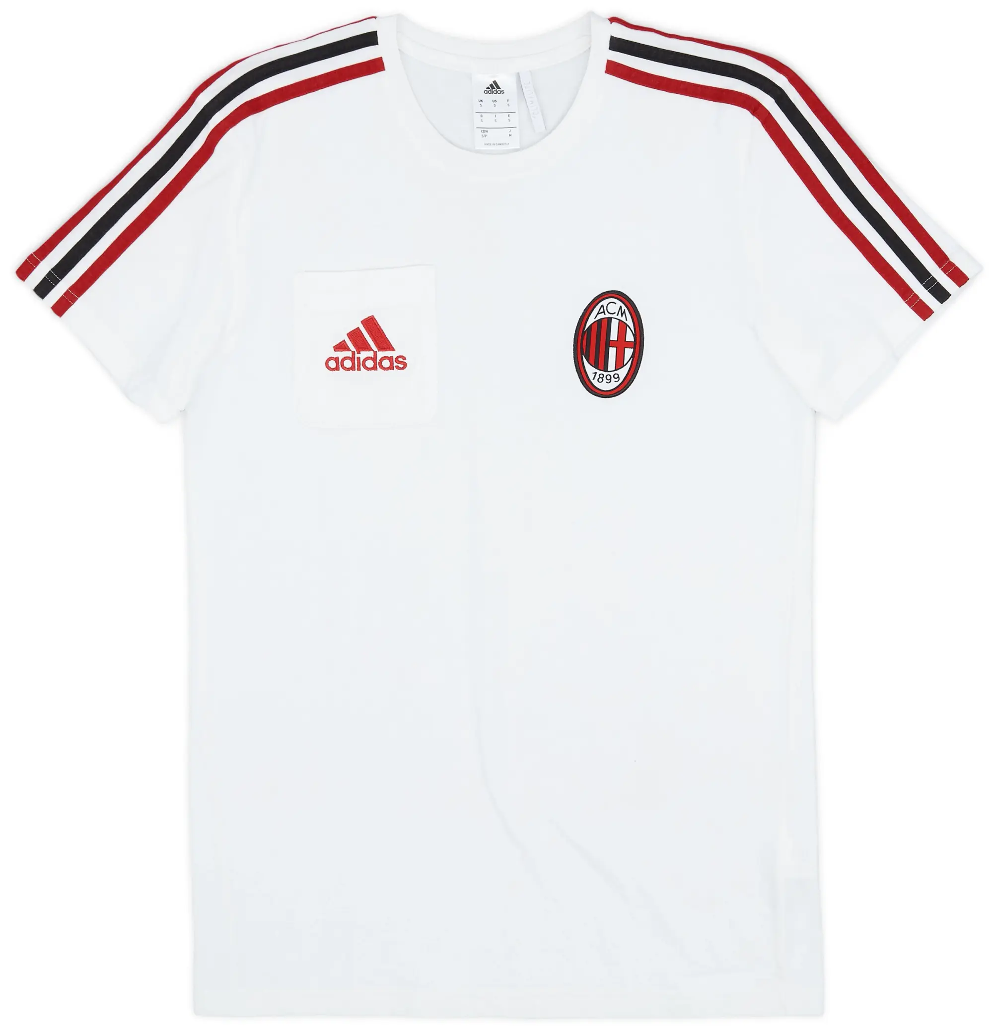 2017-18 AC Milan adidas Cotton Tee - 6/10 - (S)