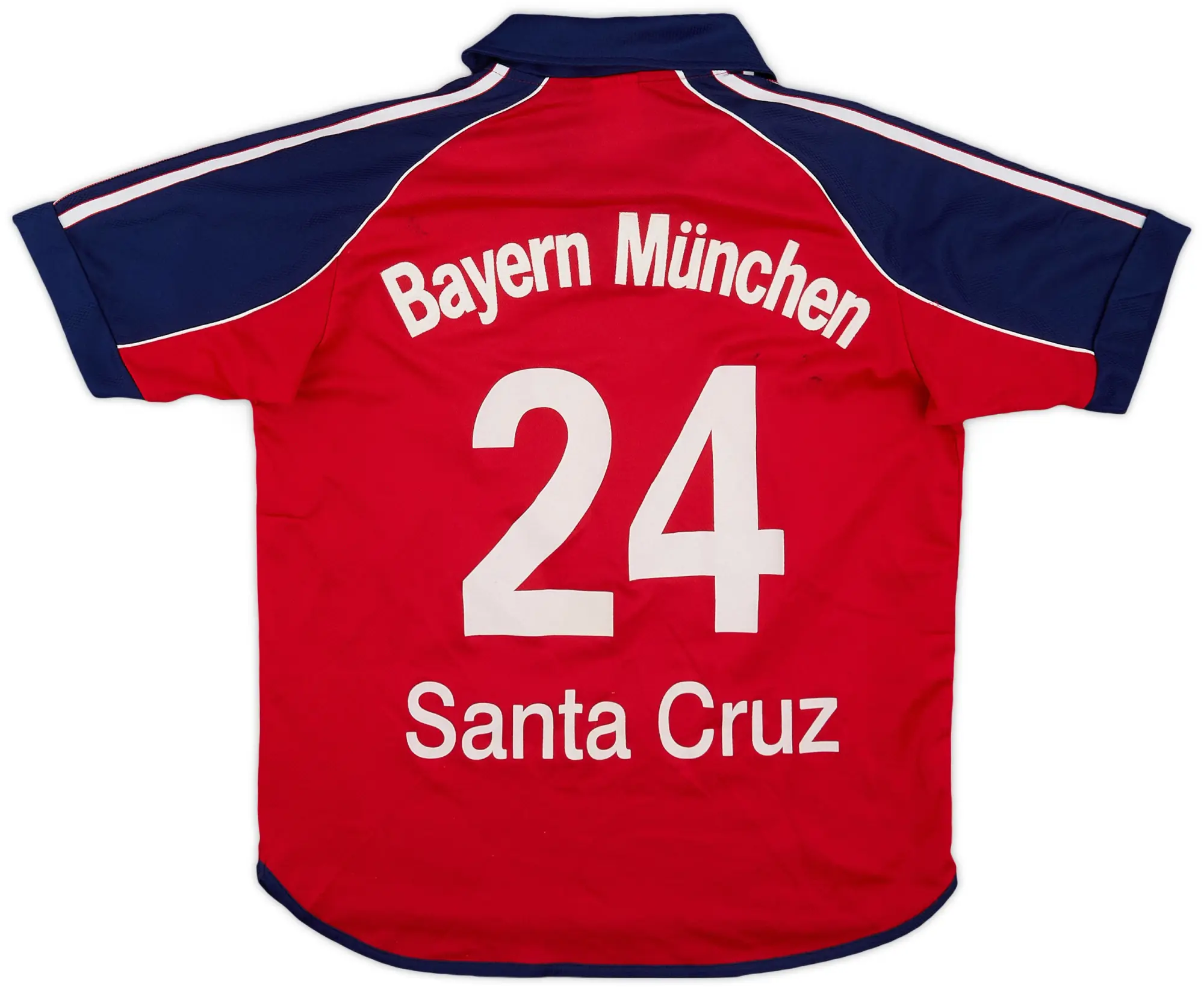 adidas 1999-01 Bayern Munich Home Shirt Santa Cruz #24 - 7/10 - (Y)