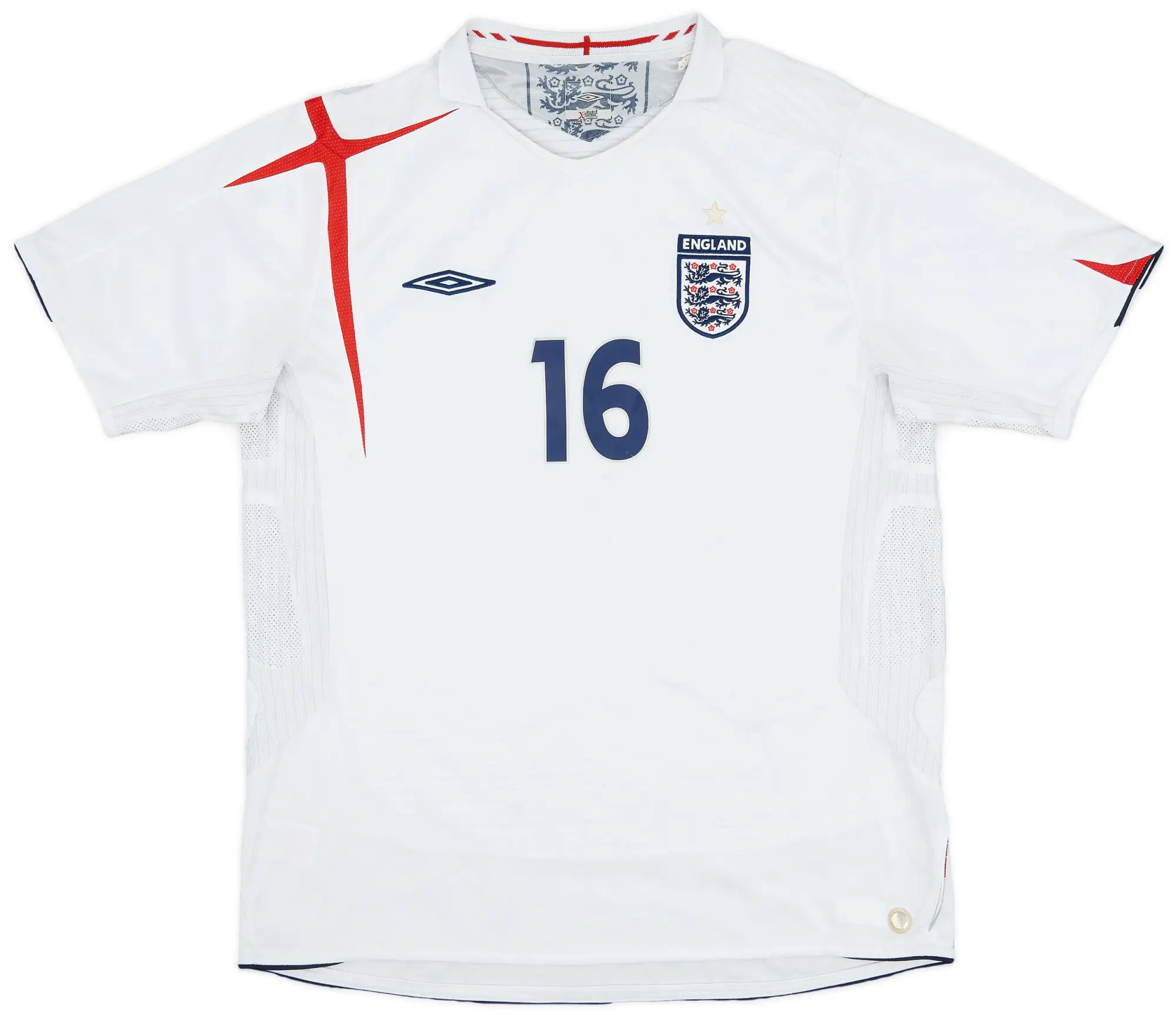 Umbro 2005-07 England Home Shirt #16 - 6/10 - (XL)