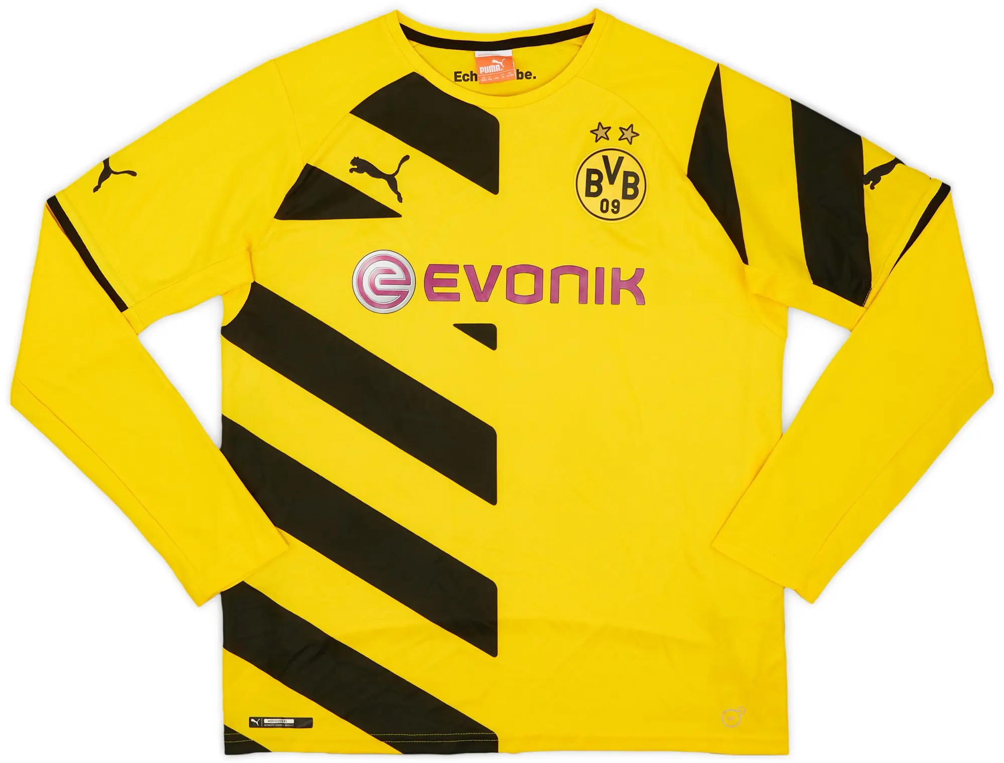 Puma 2014-15 Borussia Dortmund Home L/S Shirt - 9/10 - (XXL.Boys)