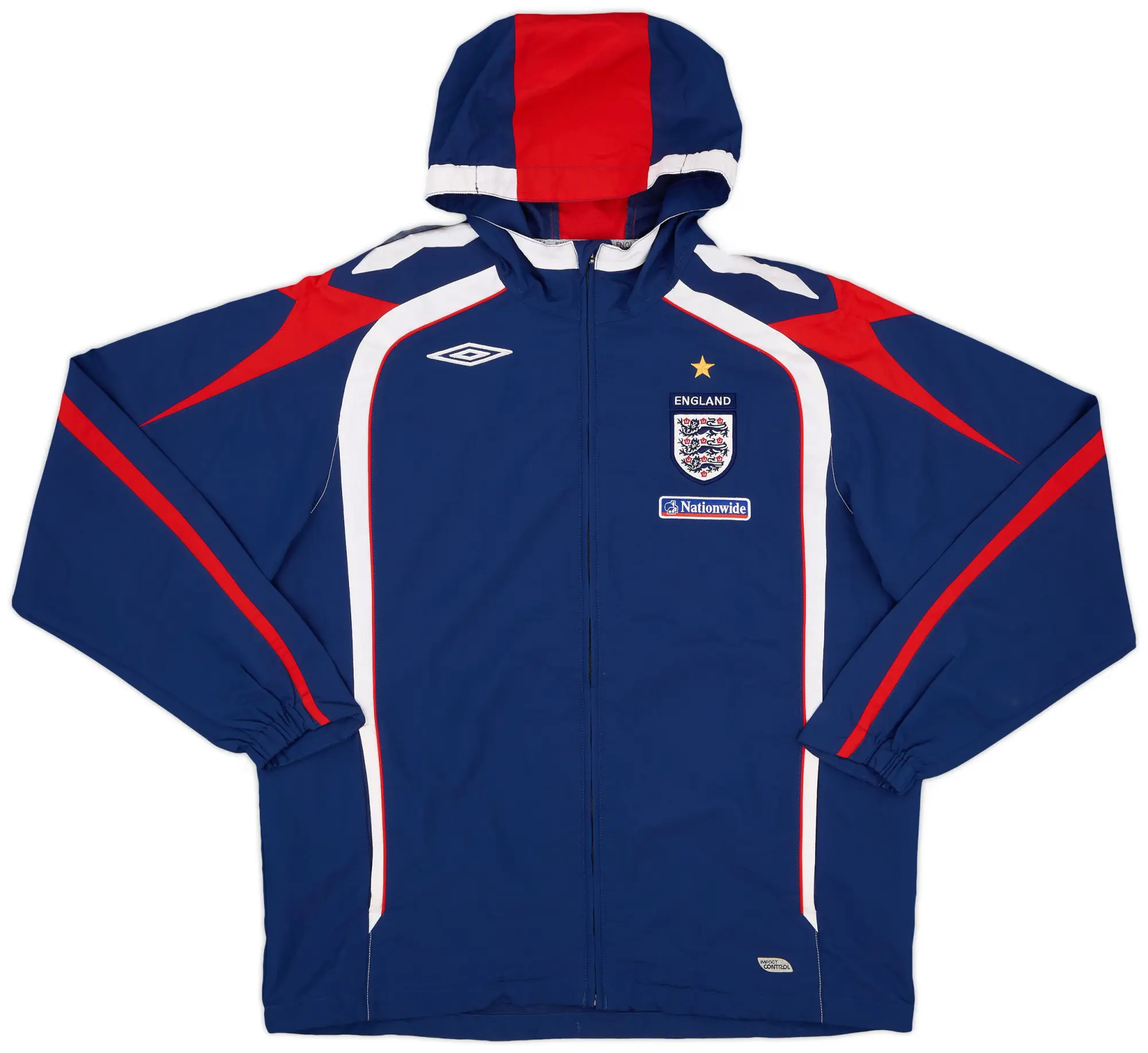 2007-09 England Umbro Hooded Track Jacket - 8/10 - (L)