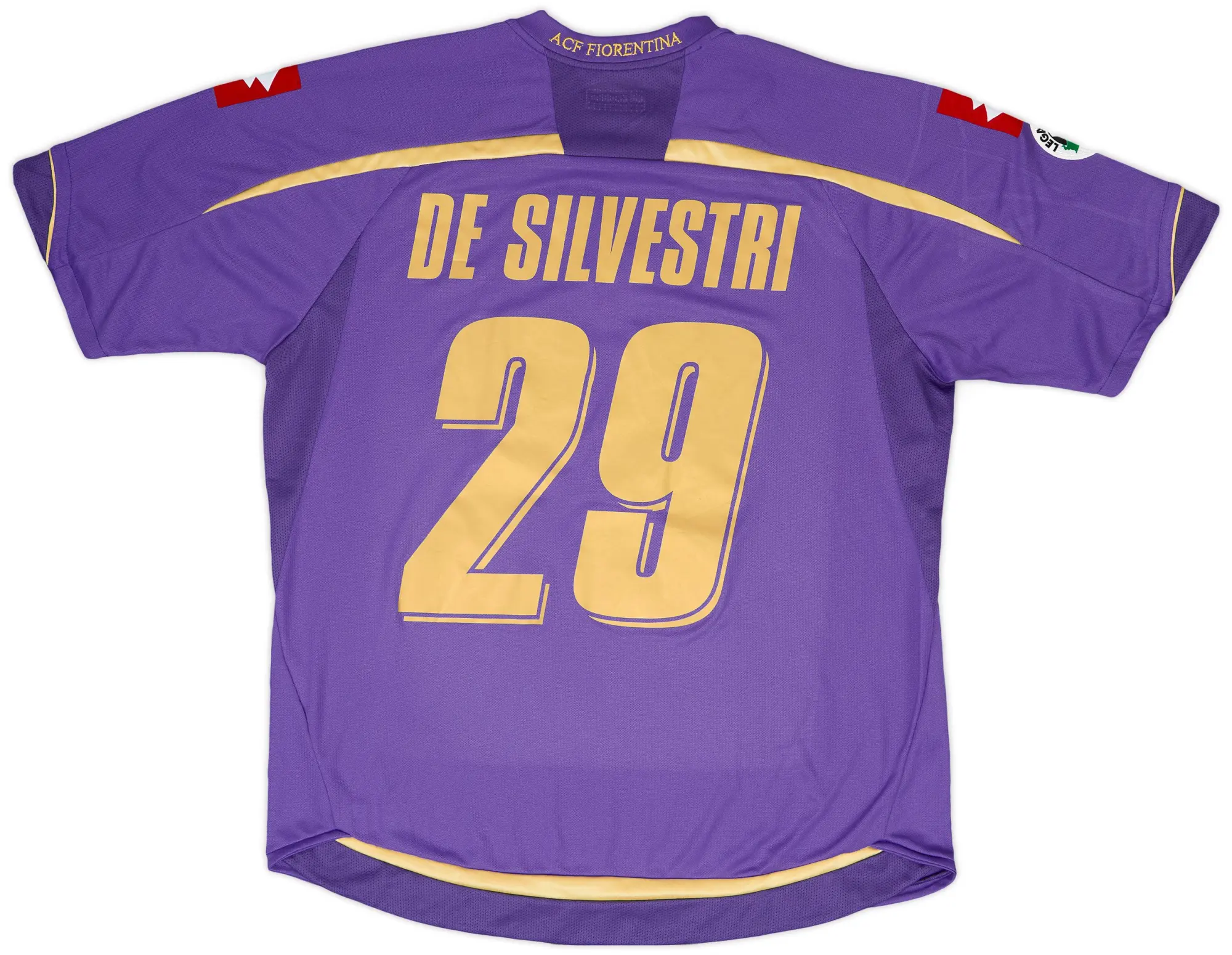 Lotto 2009-10 Fiorentina Match Issue Coppa Italia Home Shirt De Silvestri #29