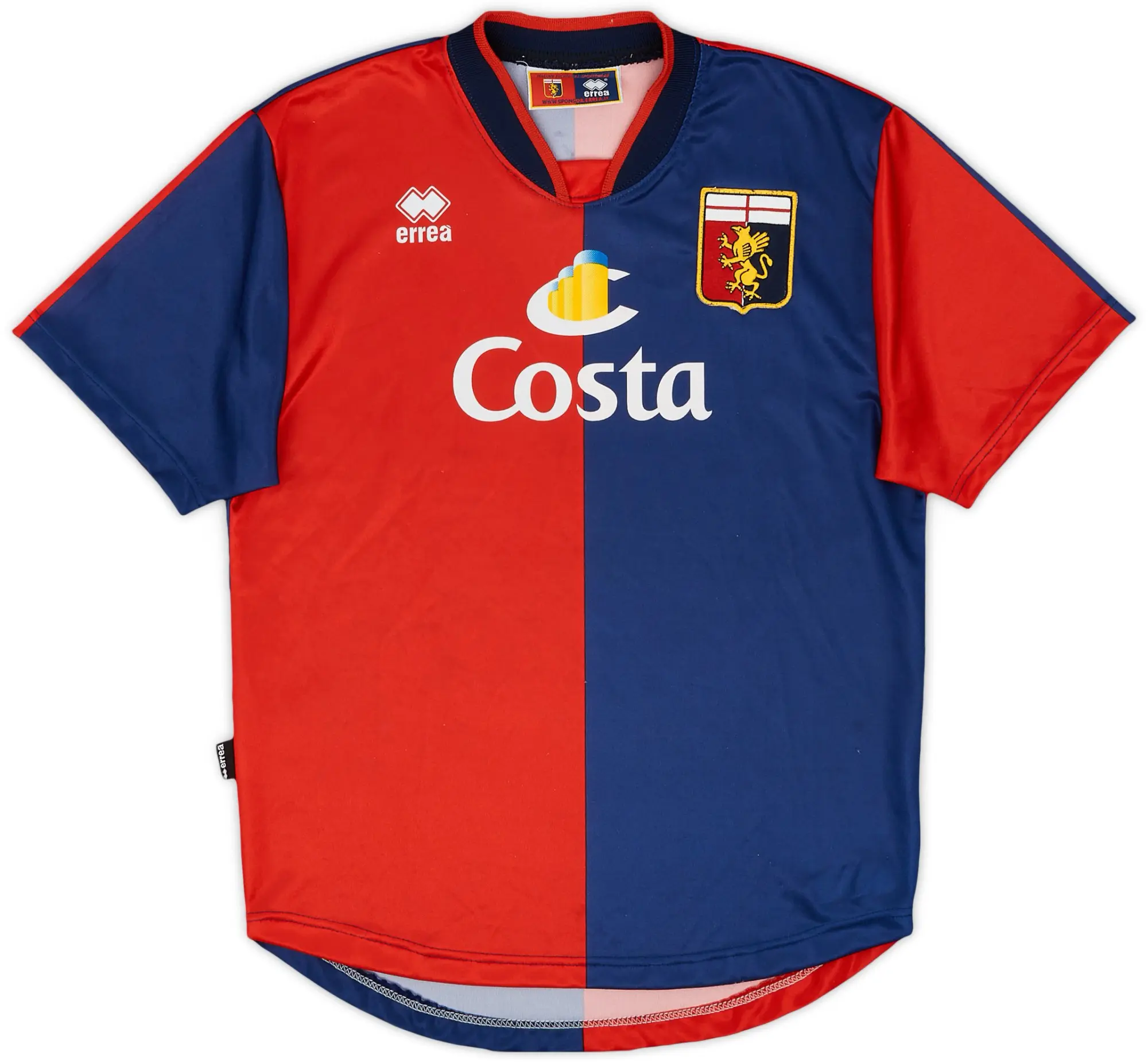 Errea 2003-04 Genoa Home Shirt - 9/10 - (XL.Boys)