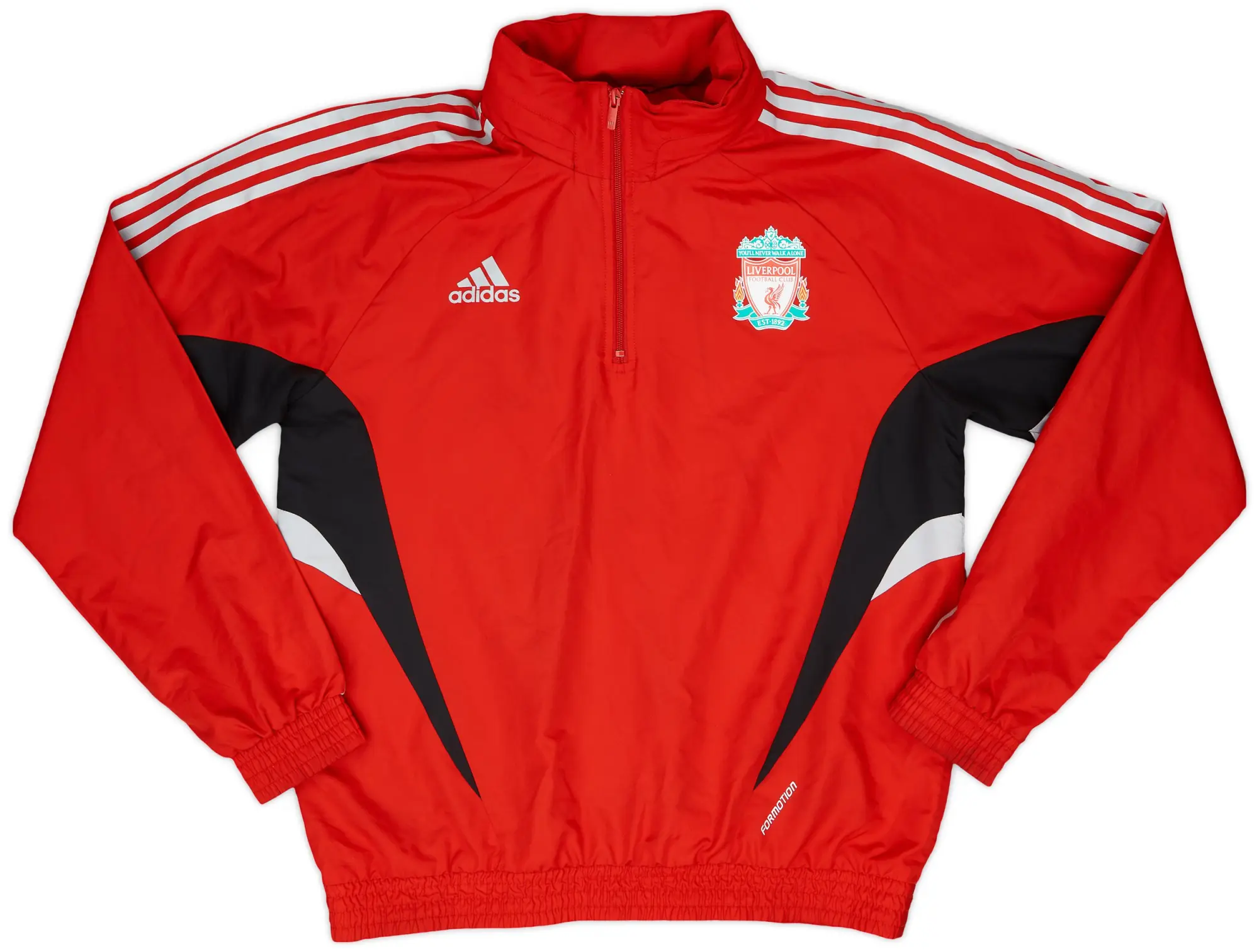 2008-09 Liverpool adidas 1/4 Zip Hooded Drill Top - 8/10 - (M/L)