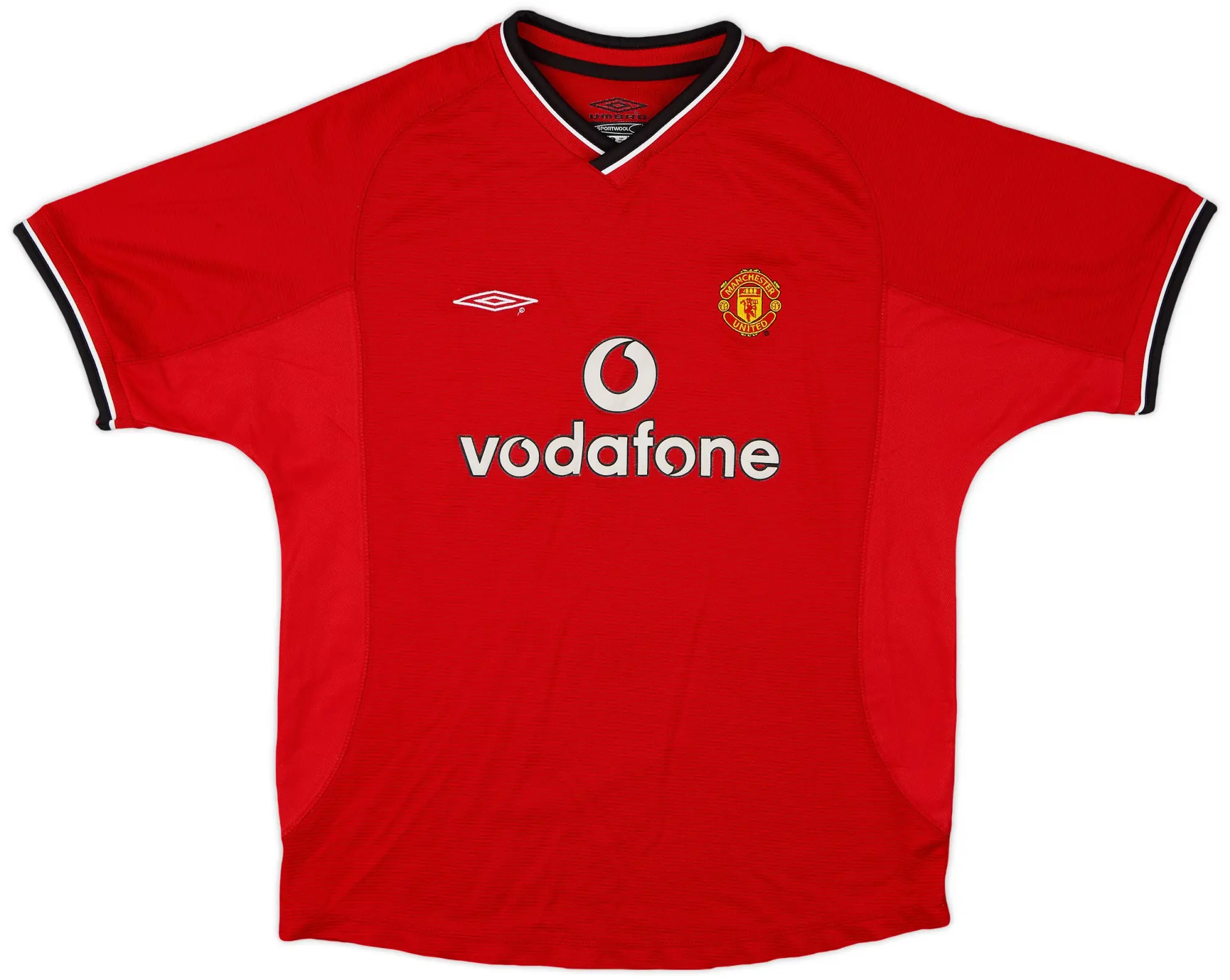Umbro 2000-02 Manchester United Home Shirt - 8/10 - (L.Boys)
