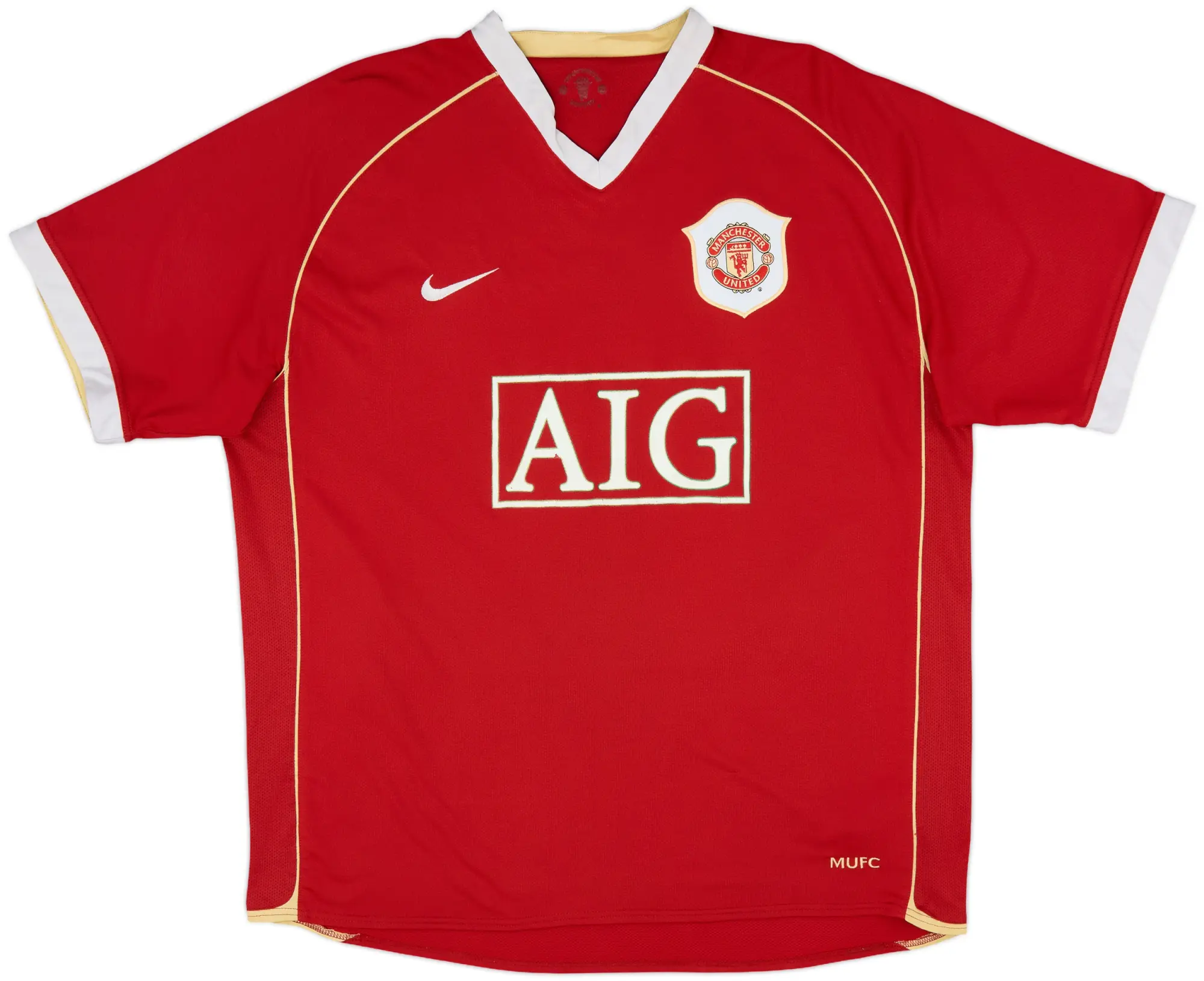 Nike 2006-07 Manchester United Home Shirt - 8/10 - (6-7 Years)