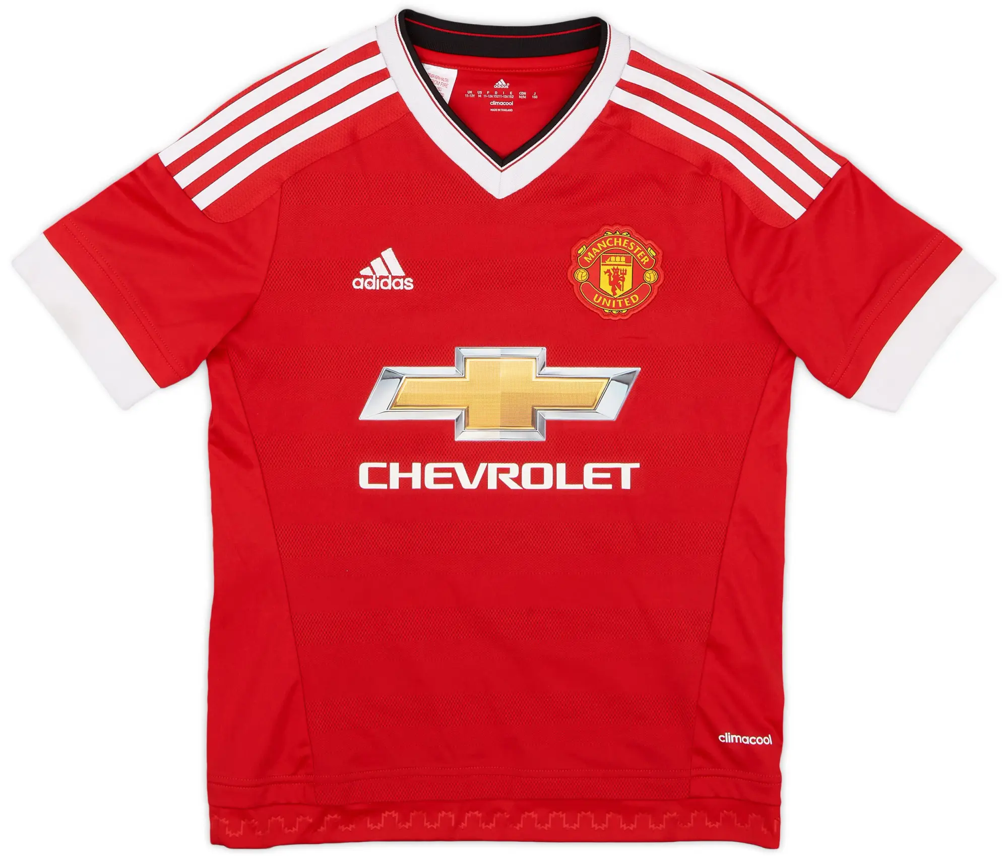 adidas 2015-16 Manchester United Home Shirt - 8/10 - (M.Boys)