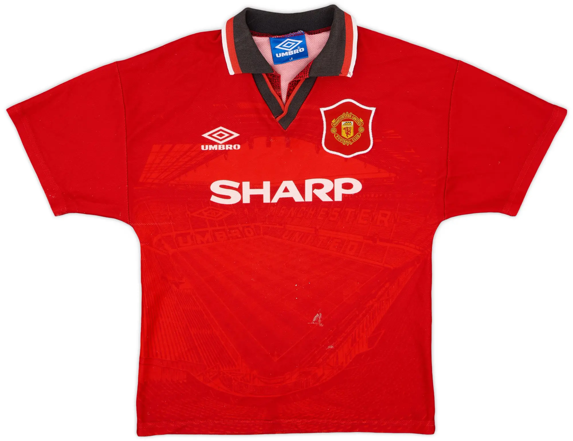Umbro 1994-96 Manchester United Home Shirt - 6/10 - (L.Boys)