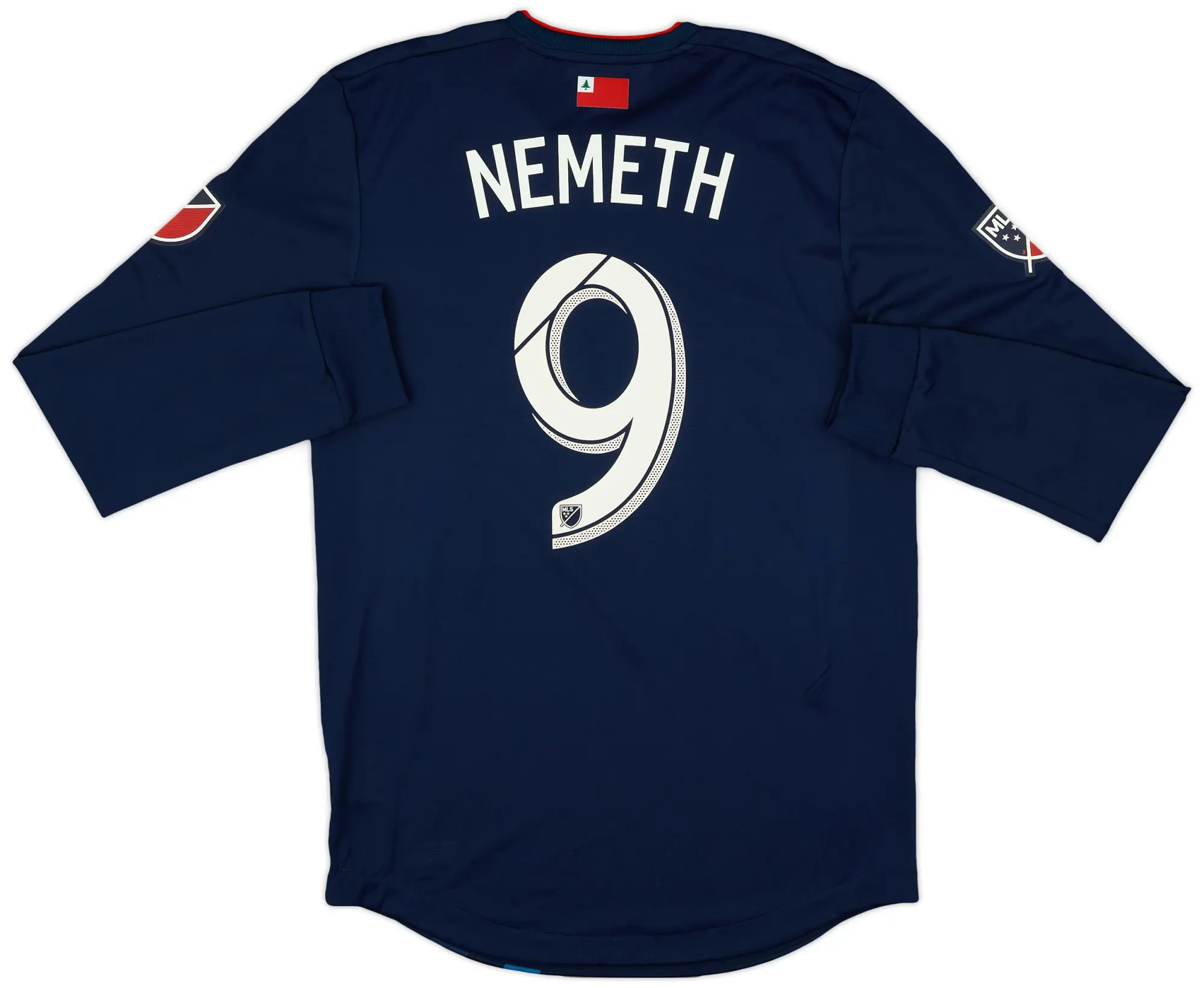 adidas 2018 New England Revolution Match Issue Home L/S Shirt Nemeth #9