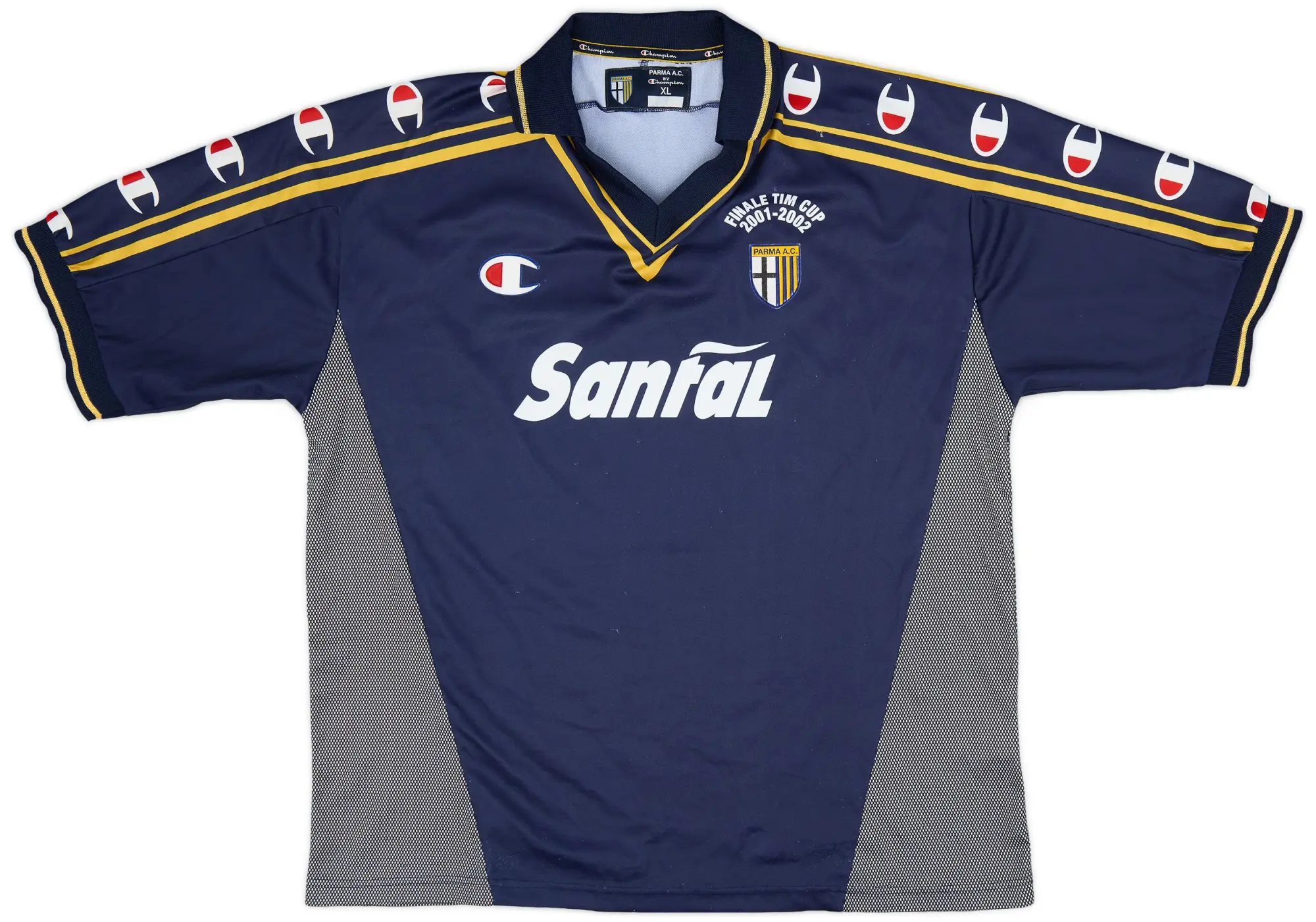 Champion 2001-02 Parma 'Signed' Finale TIM Cup Third Shirt - 6/10 - (XL)