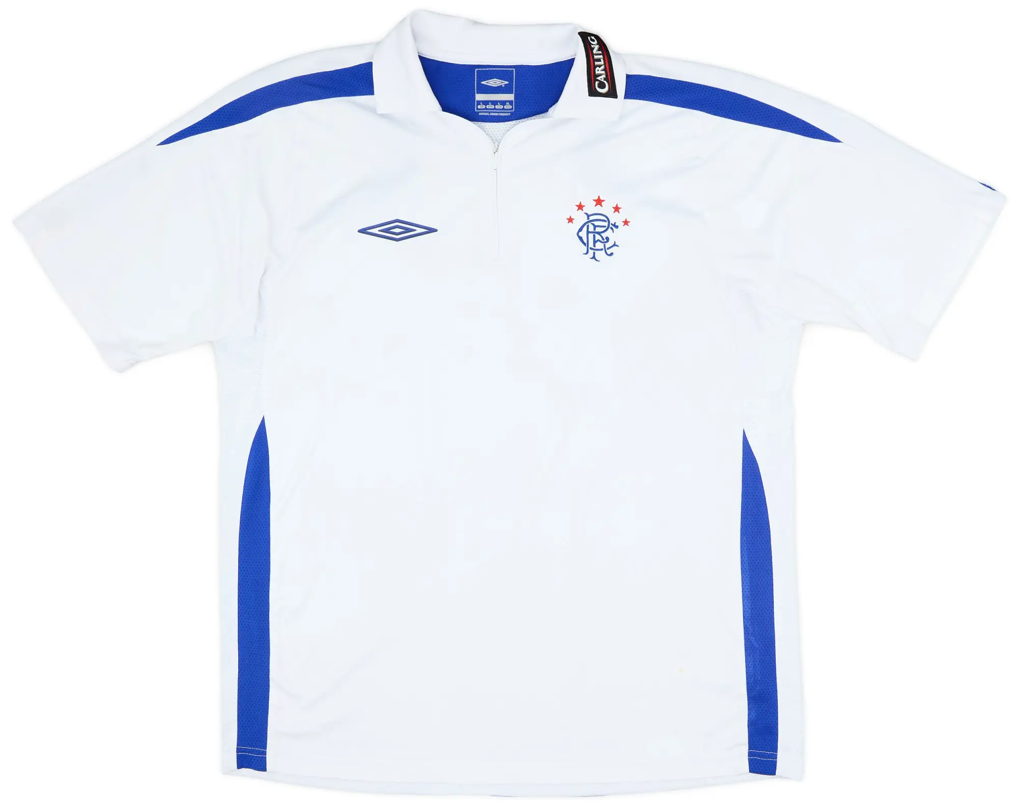 2007-08 Rangers Umbro 1/4 Zip Polo Shirt - 7/10 - (L)