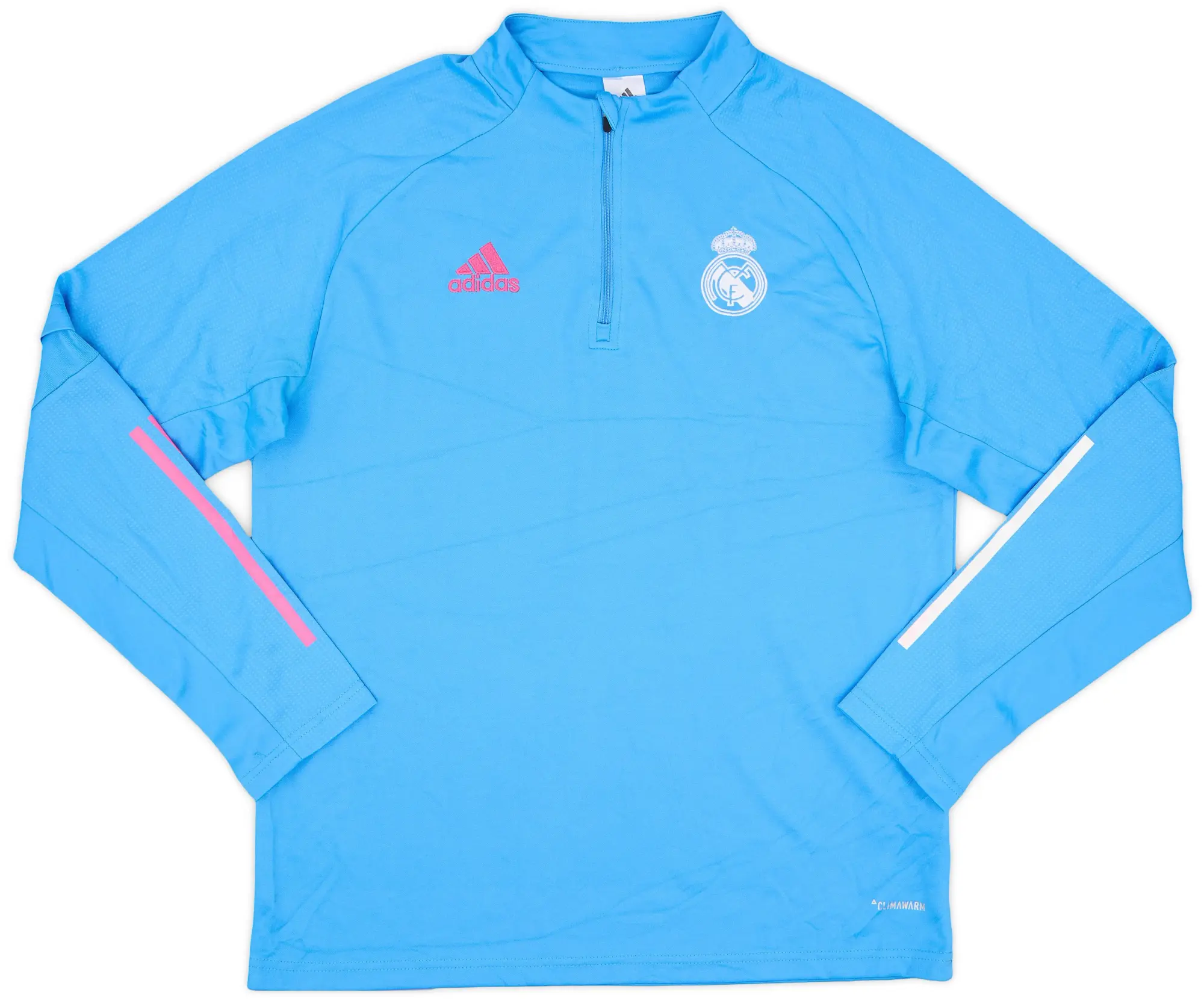 2021-22 Real Madrid adidas 1/4 Zip Drill Top - 8/10 - (L)