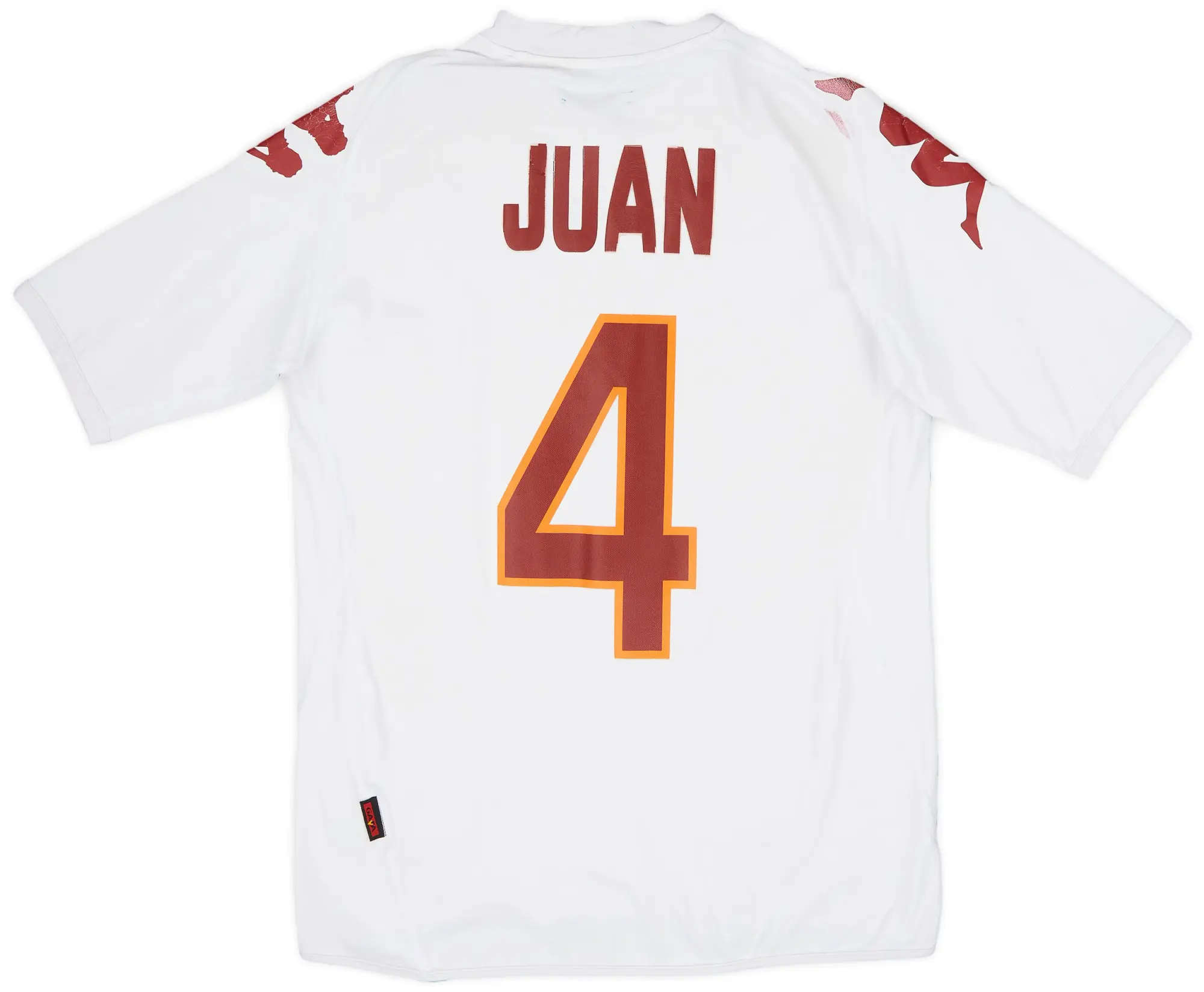 Kappa 2007-08 Roma Away Shirt Juan #4 - 5/10 - (L)