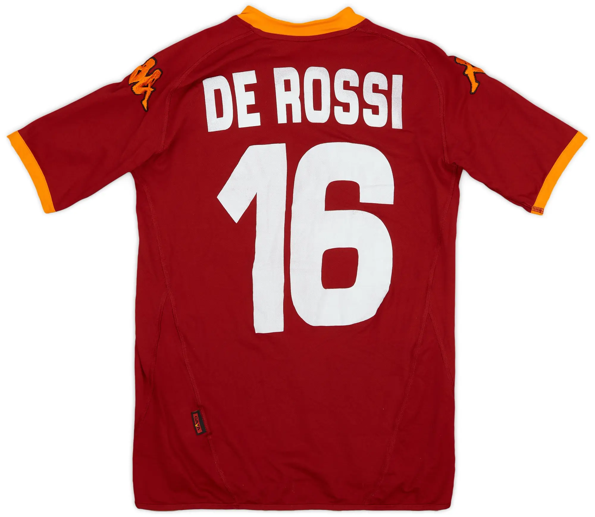 Kappa 2007-08 Roma Home Shirt De Rossi #16 - 5/10 - (XS)