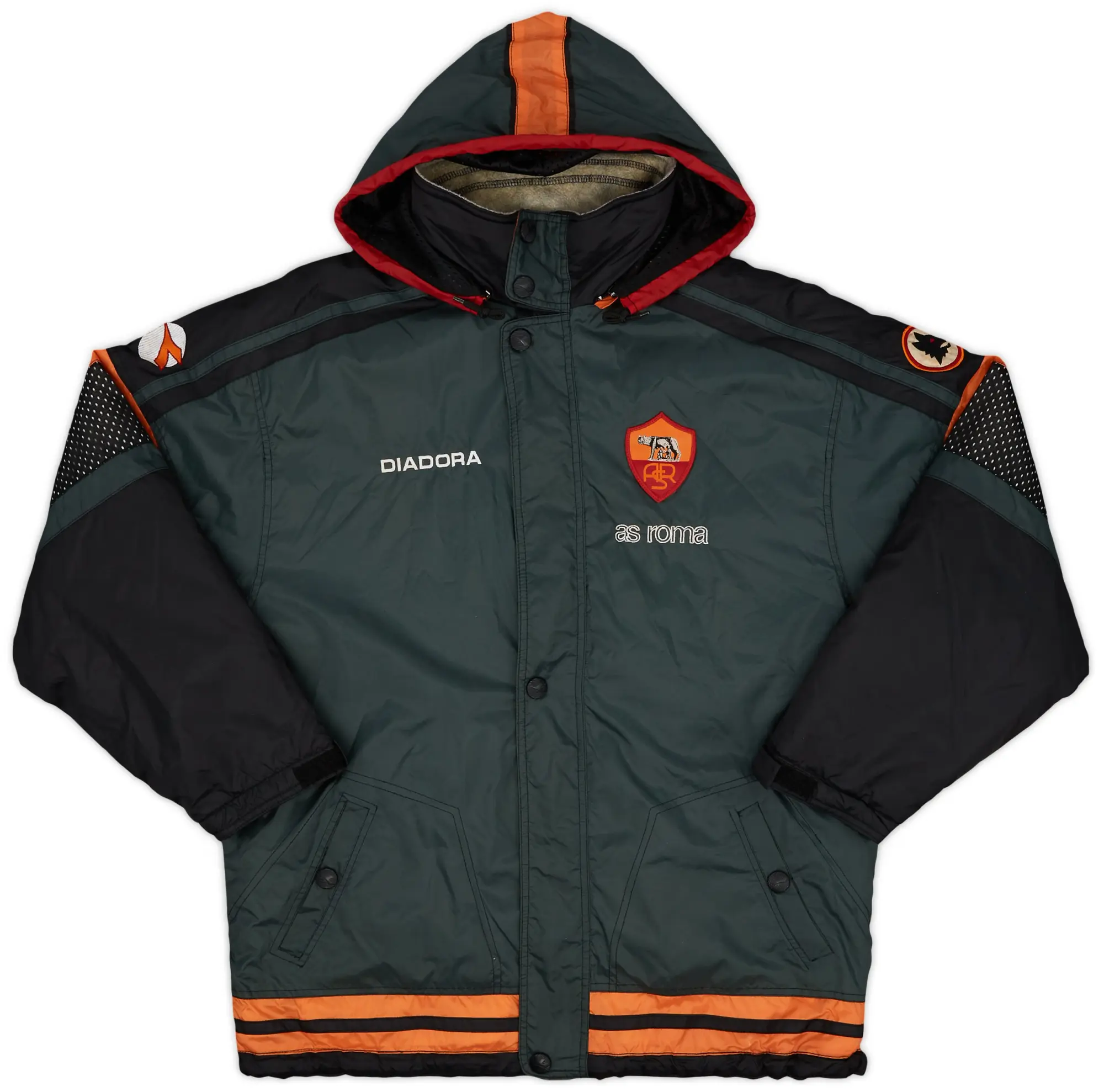 1998-99 Roma Diadora Padded Bench Coat - 9/10 - (XXL)