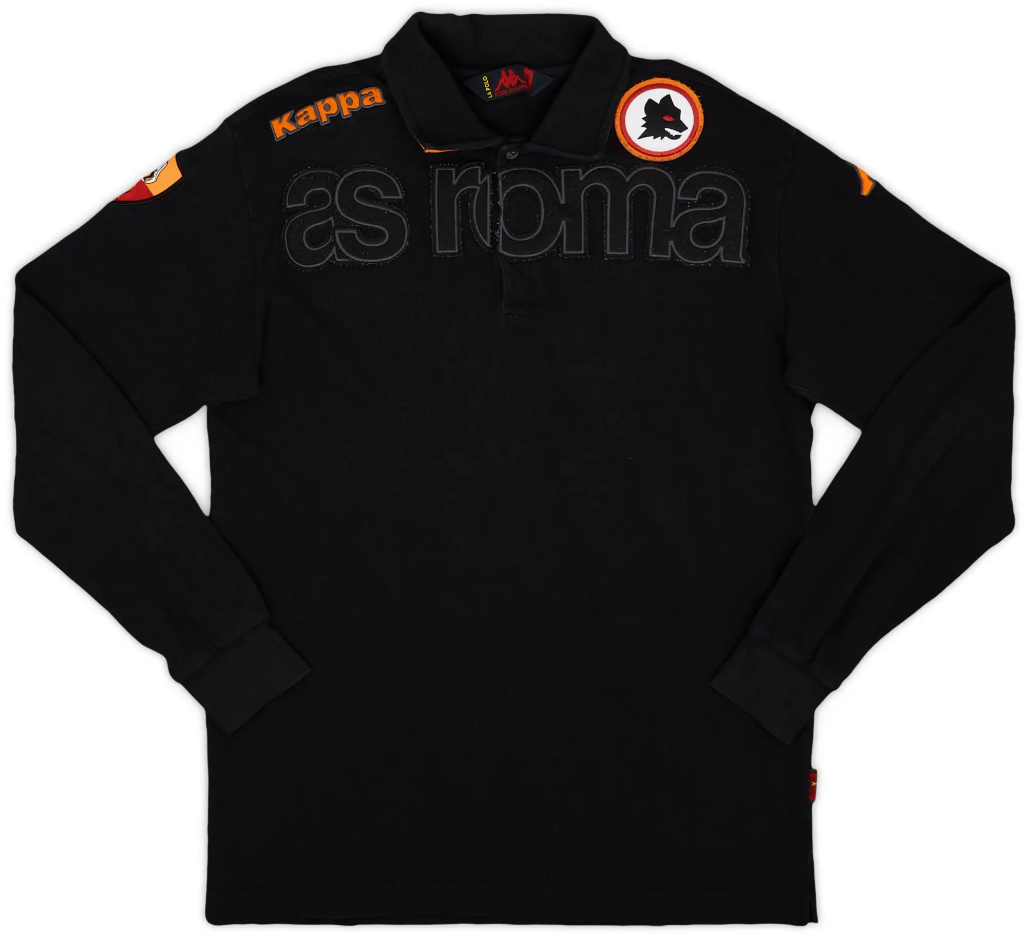 2010-11 Roma Kappa Polo L/S Shirt - 6/10 - (L)